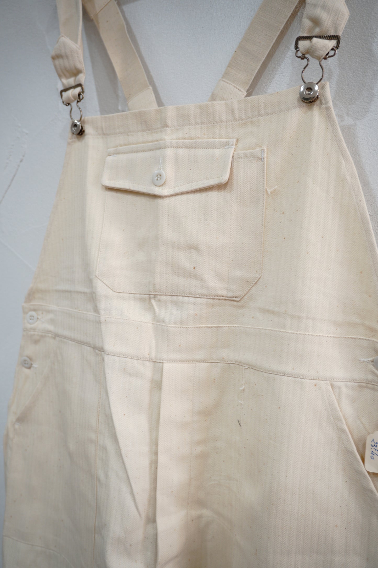 50s-60s Salopette en sergé à chevrons « DECATI » DEAD STOCK