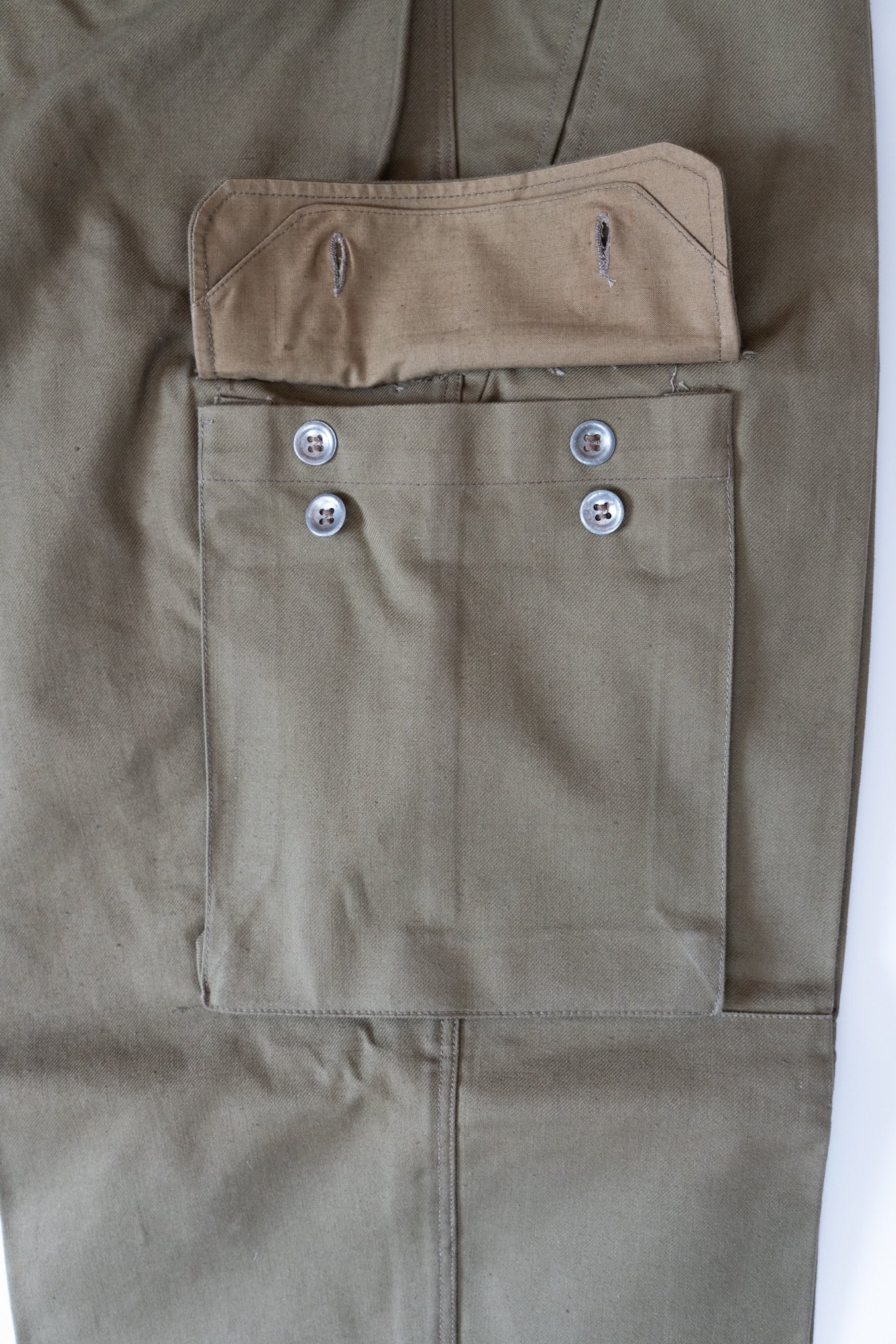 Pantalon de campagne M-47 de l'armée française, modèle ancien, boutons métalliques, taille 33, DEADSTOCK