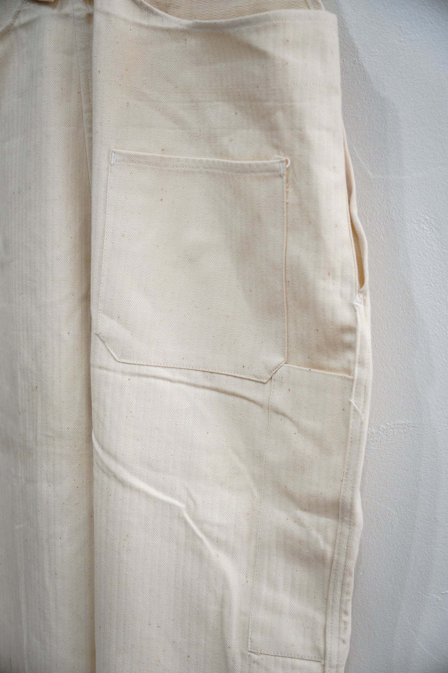 50s-60s Salopette en sergé à chevrons « DECATI » DEAD STOCK
