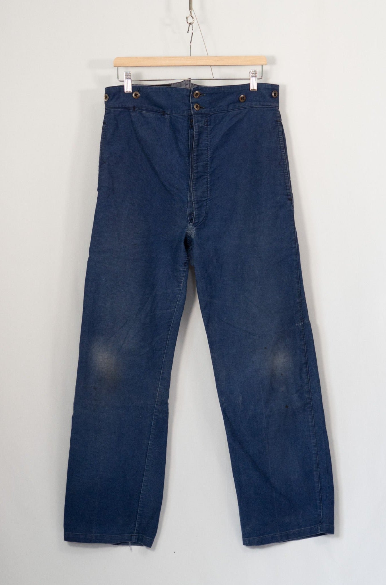 Pantalon de travail français en sergé de coton des années 40 « Saint-Georges »