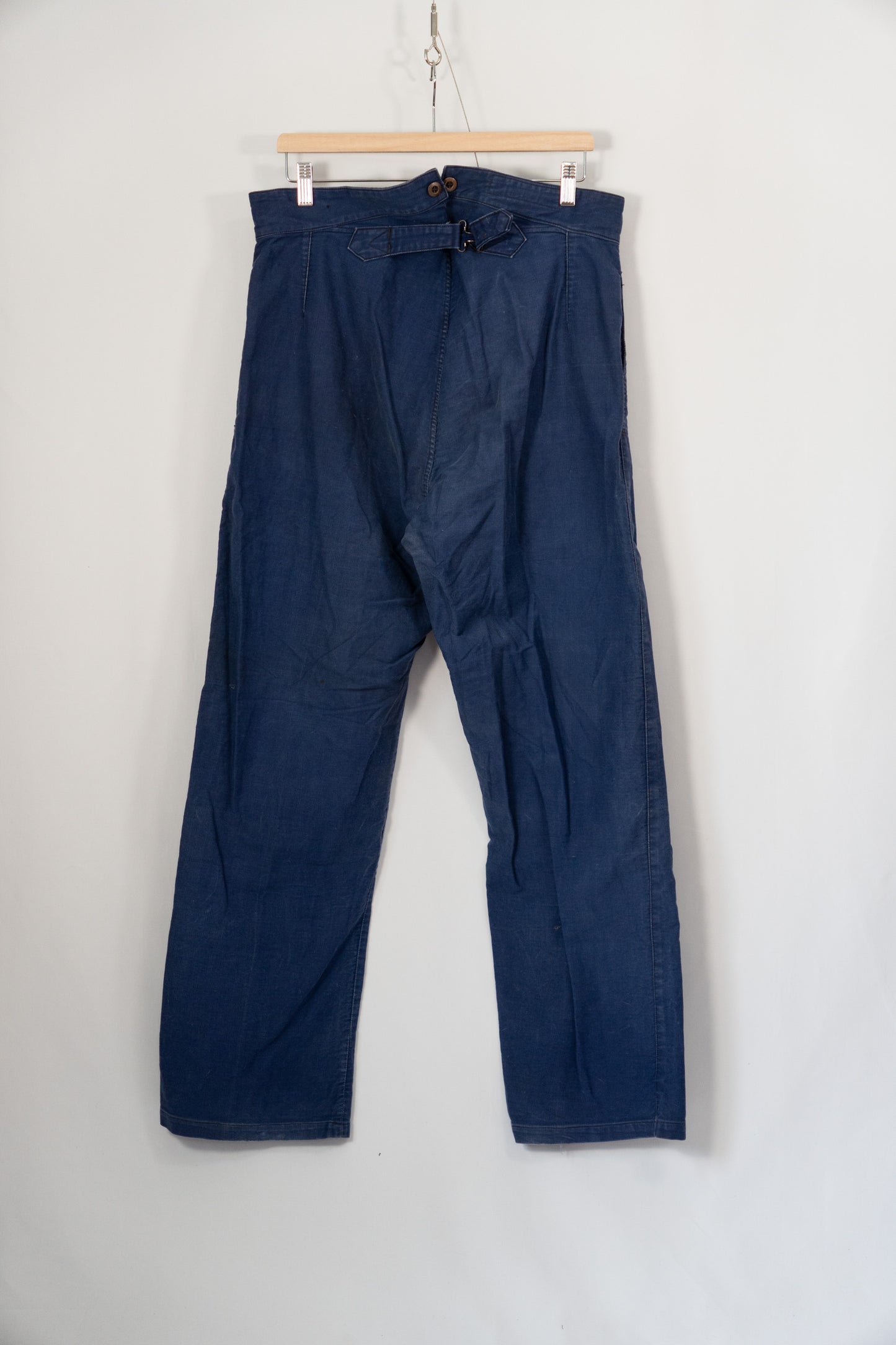 Pantalon de travail français en sergé de coton des années 40 « Saint-Georges »