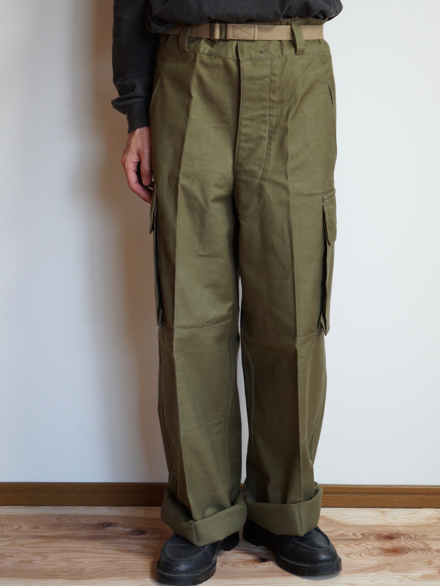 Pantalon de campagne M-47 de l'armée française, modèle ancien, boutons métalliques, taille 33, DEADSTOCK