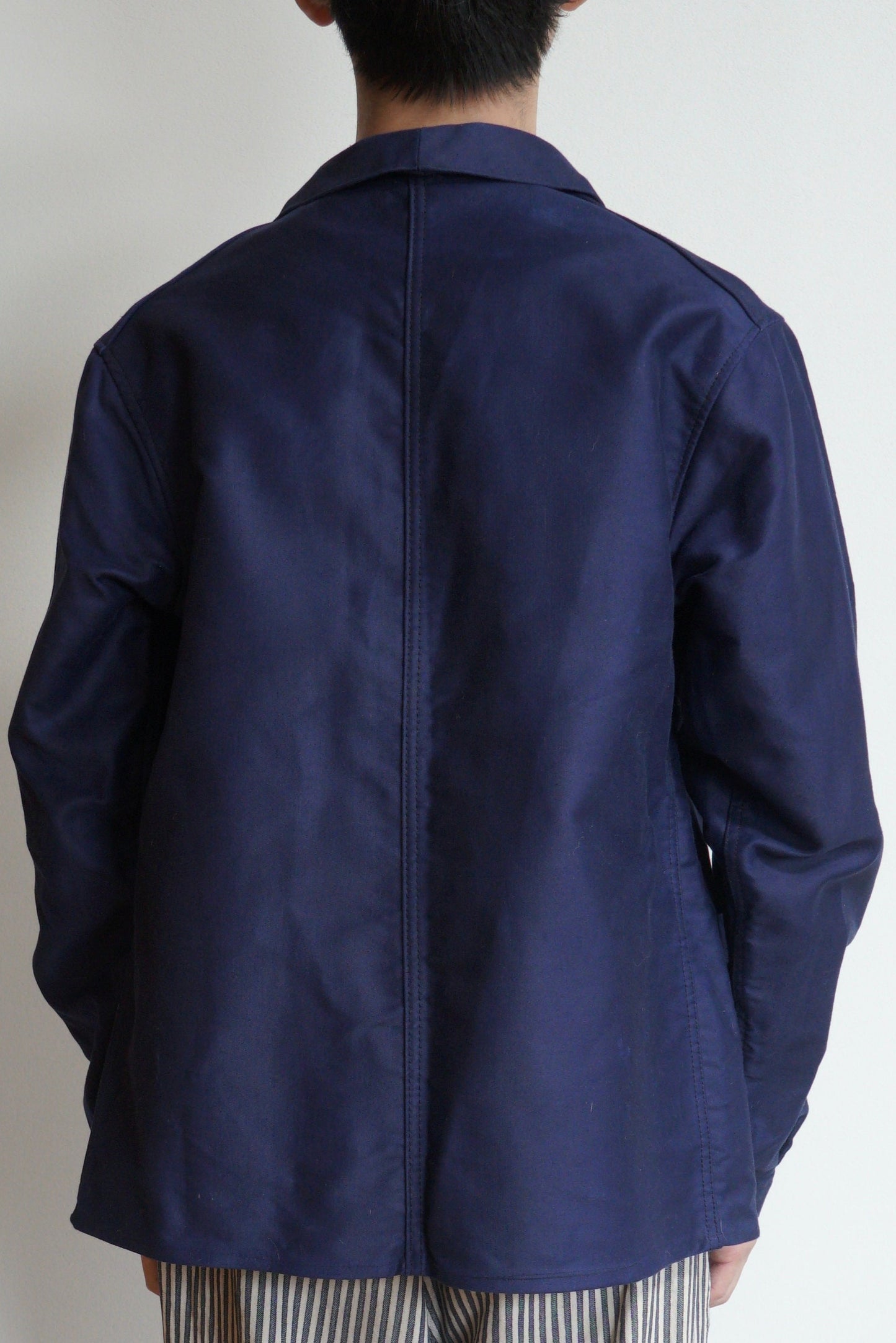 Veste en moleskine bleue des années 40 « A St Michel » DEAD STOCK