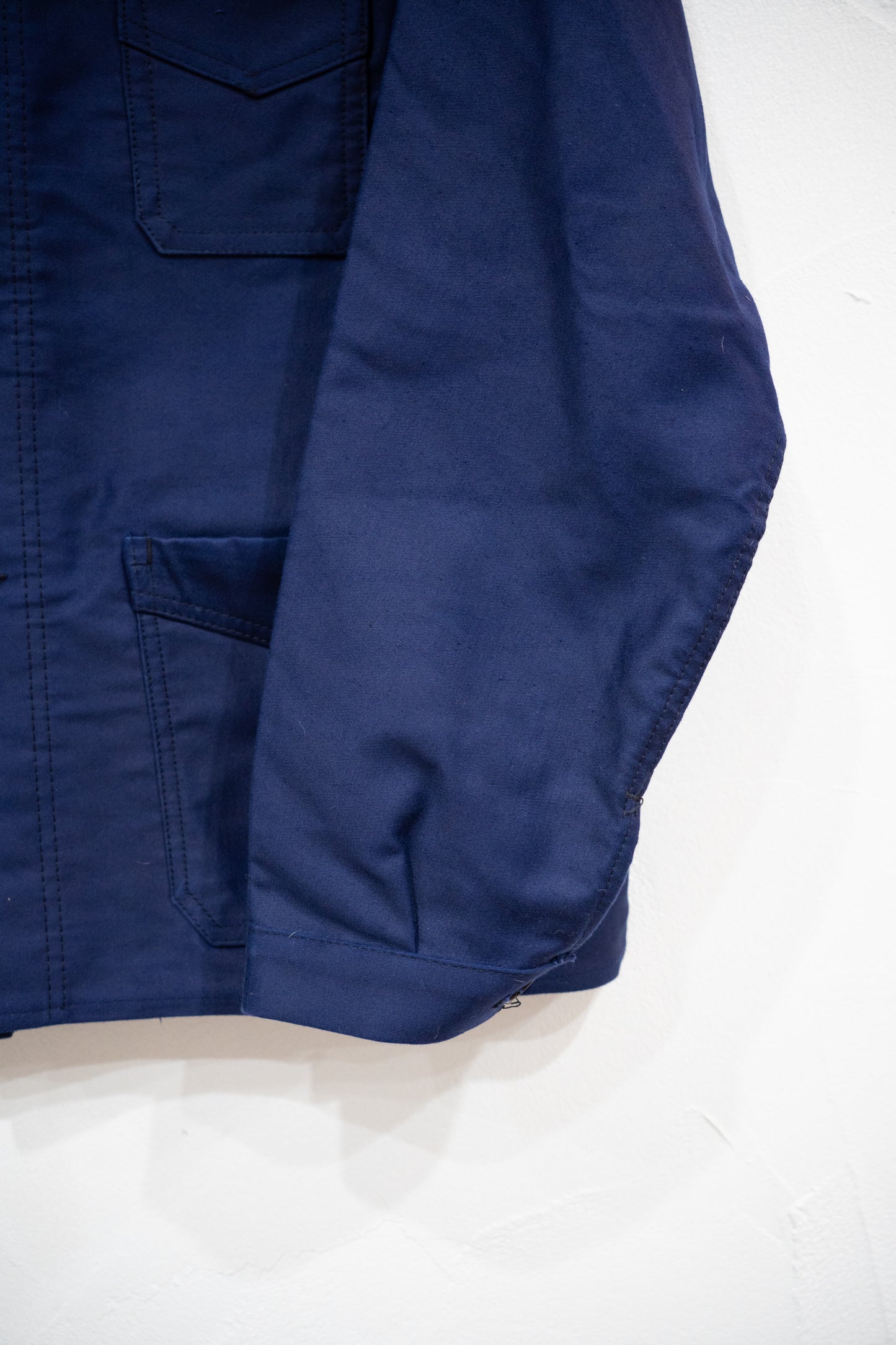 Veste en moleskine bleue des années 40 « A St Michel » DEAD STOCK