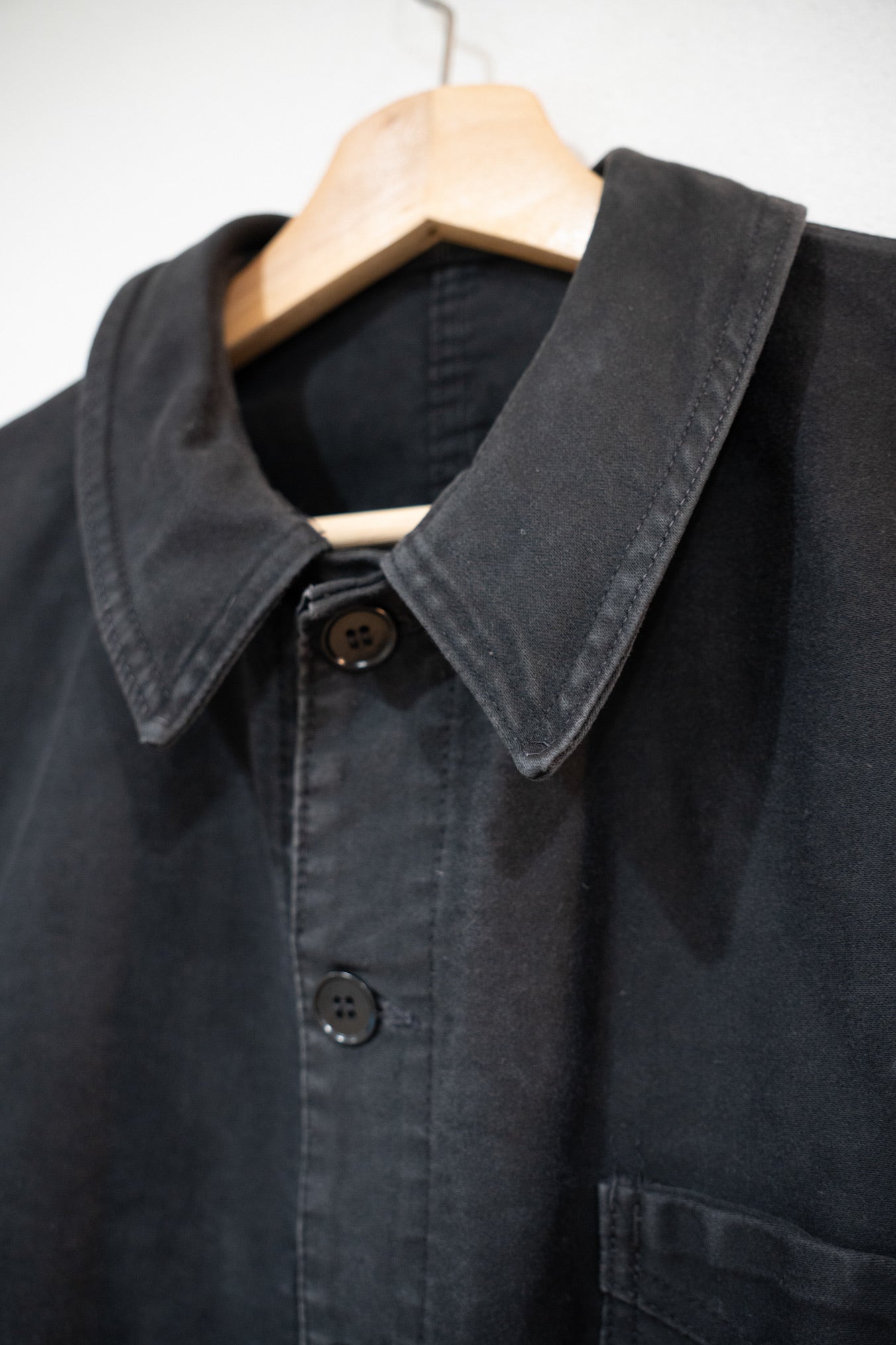 Veste en moleskine noire des années 40 « BEAU-FORT » Vintage français