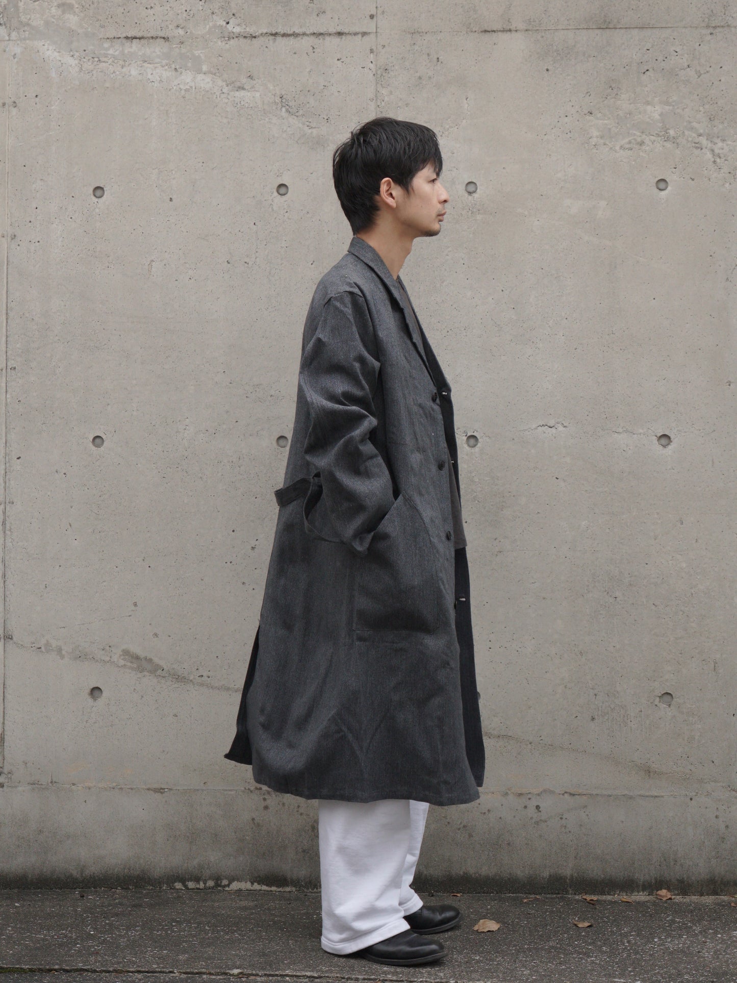 50-60s Black Chambray AtelierCoat « AU MOLINEL » DEAD STOCK