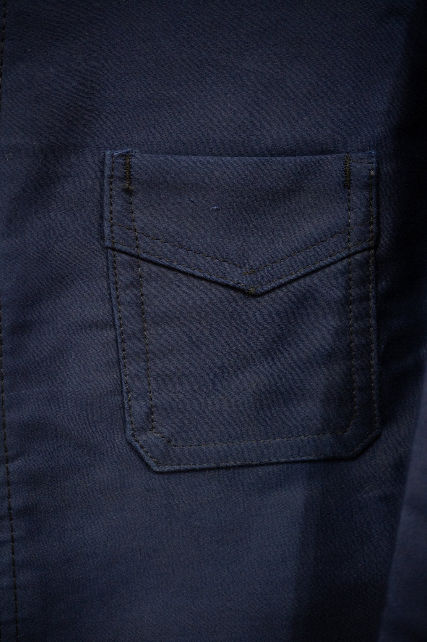 Veste en moleskine bleue des années 40 « A St Michel » DEAD STOCK