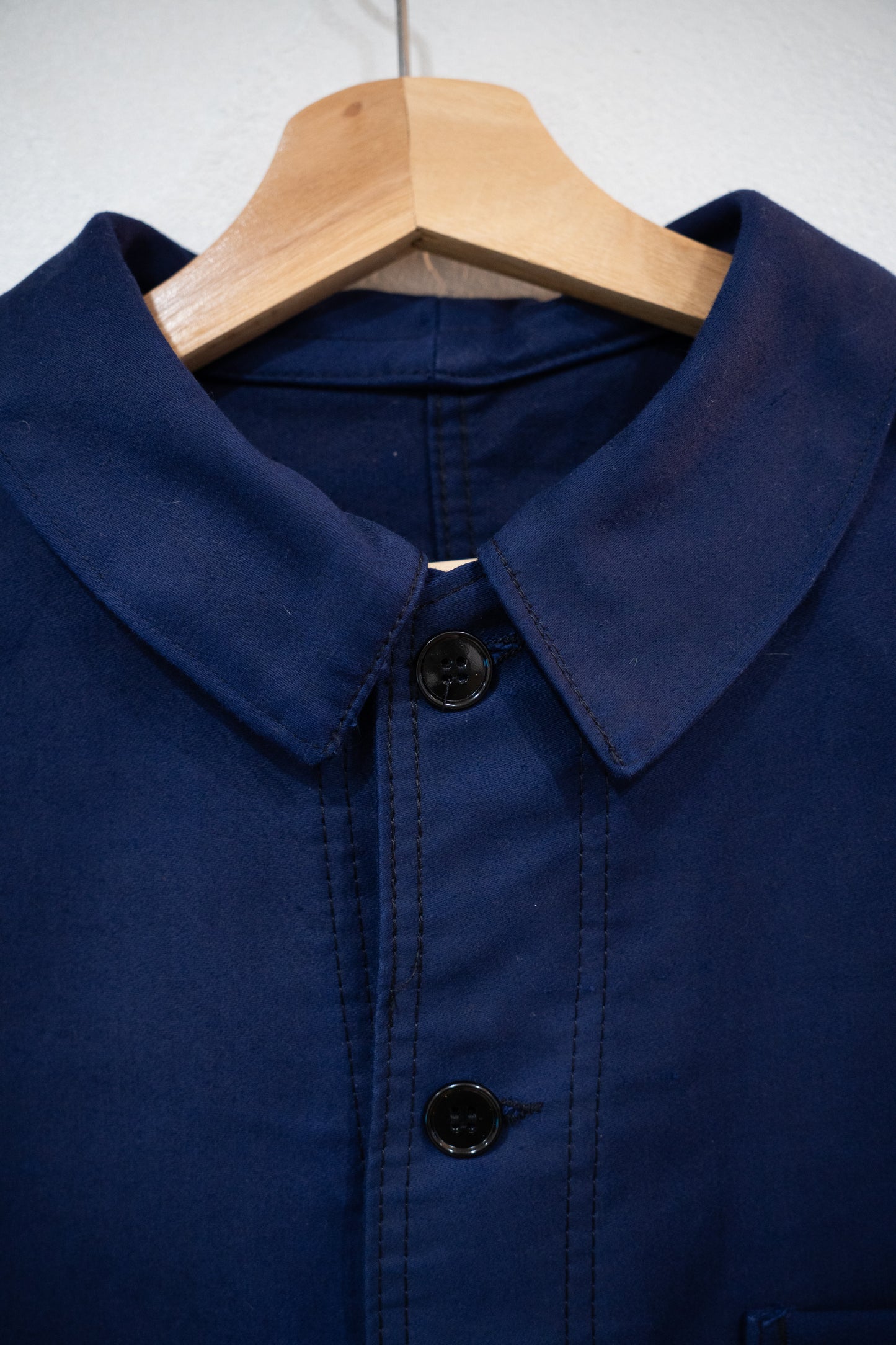 Veste en moleskine bleue des années 40 « A St Michel » DEAD STOCK