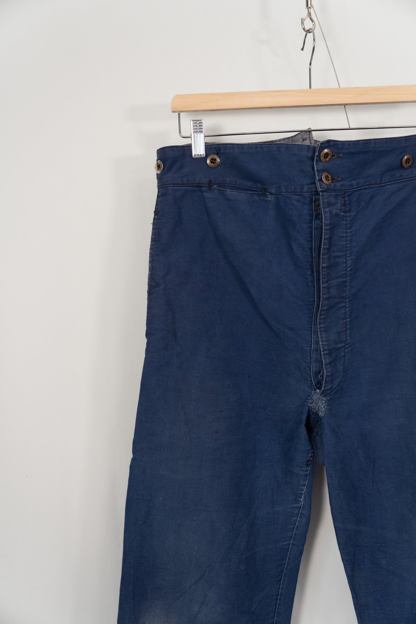 Pantalon de travail français en sergé de coton des années 40 « Saint-Georges »