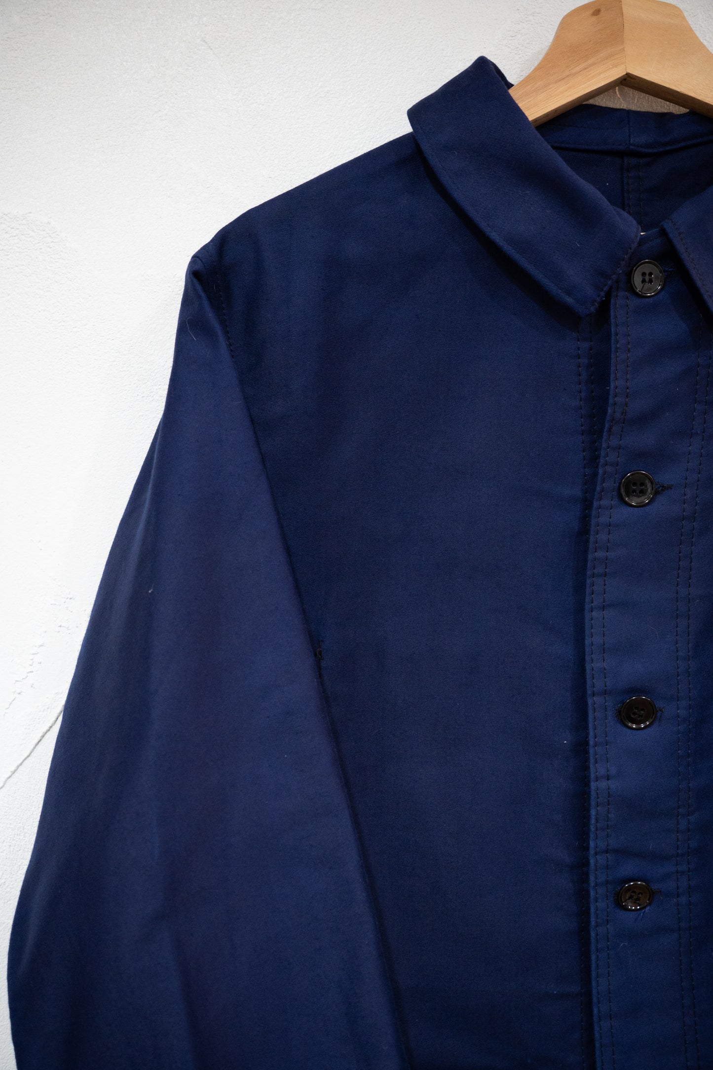 Veste en moleskine bleue des années 40 « A St Michel » DEAD STOCK
