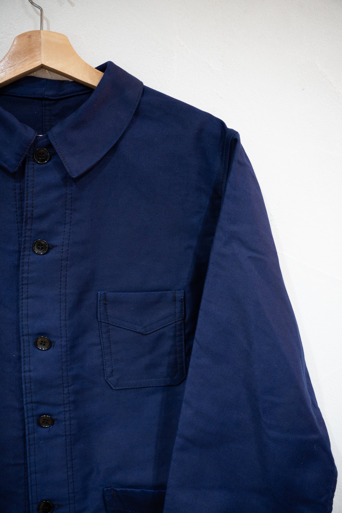 Veste en moleskine bleue des années 40 « A St Michel » DEAD STOCK