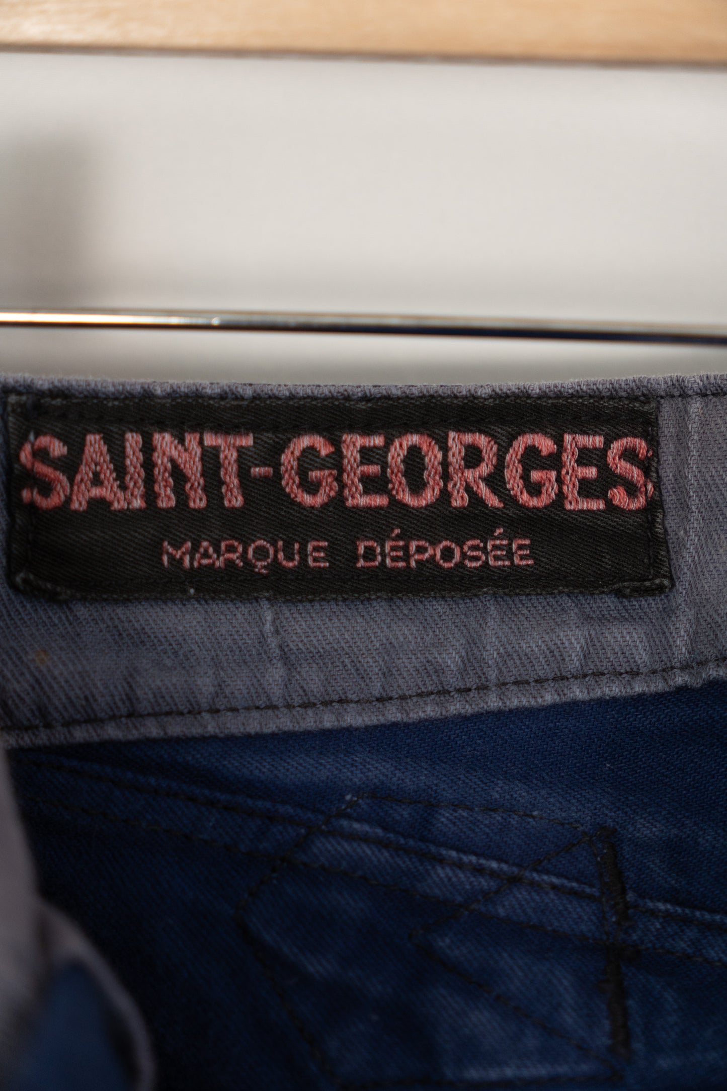 Pantalon de travail français en sergé de coton des années 40 « Saint-Georges »