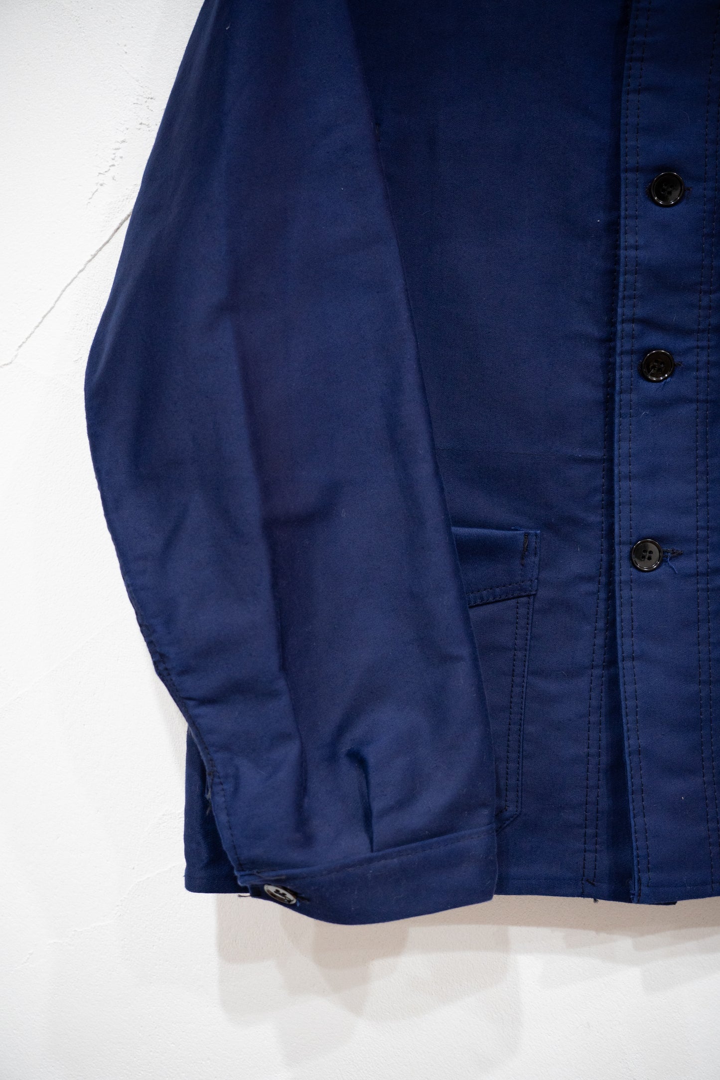 Veste en moleskine bleue des années 40 « A St Michel » DEAD STOCK