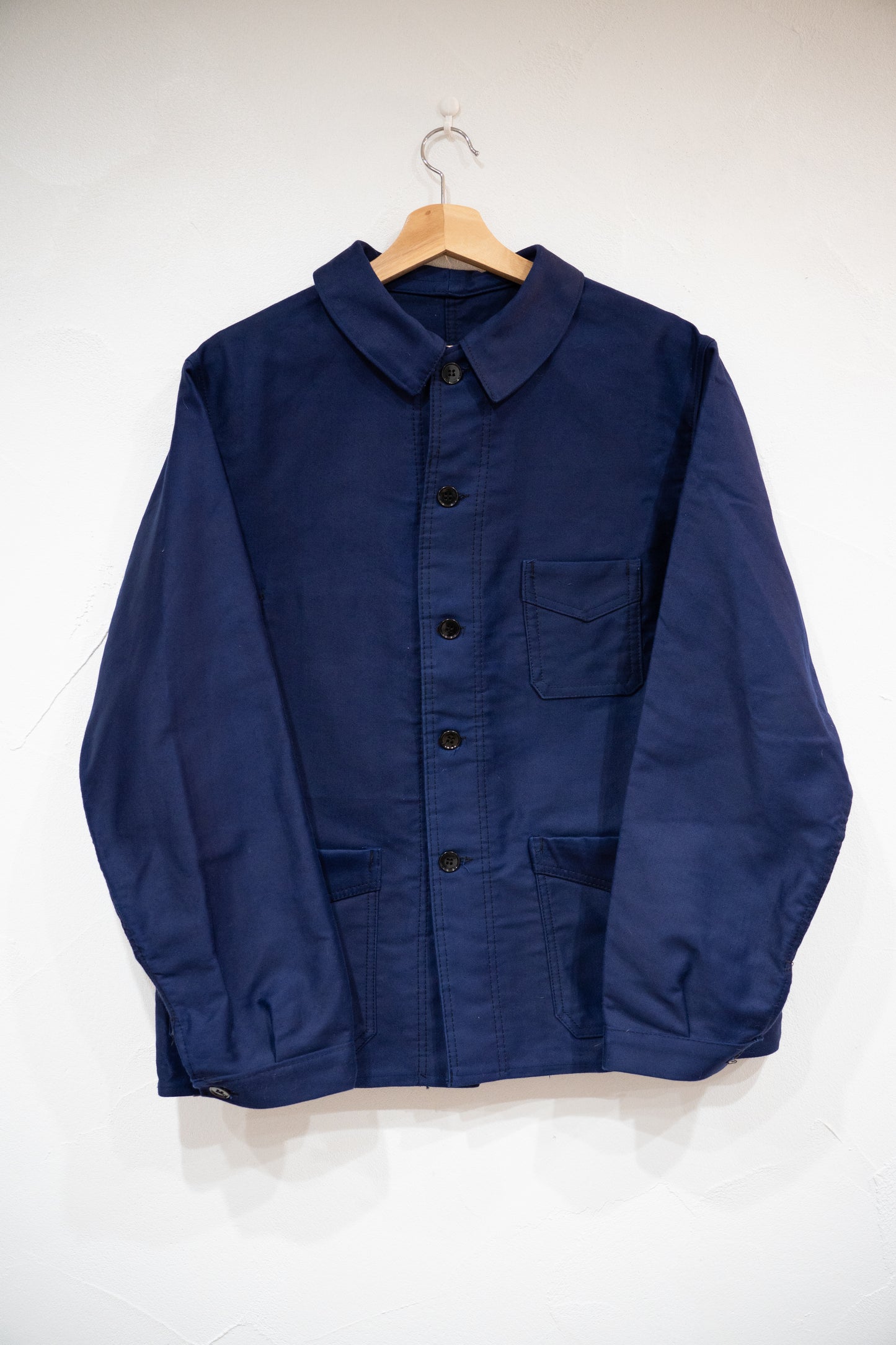 Veste en moleskine bleue des années 40 « A St Michel » DEAD STOCK
