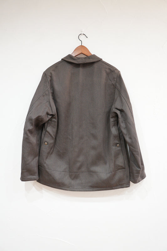 Jagdjacke aus den 50er Jahren Baumwollpiqué Braun Salz&Pfeffer „Dumont d'Urville” DEAD STOCK