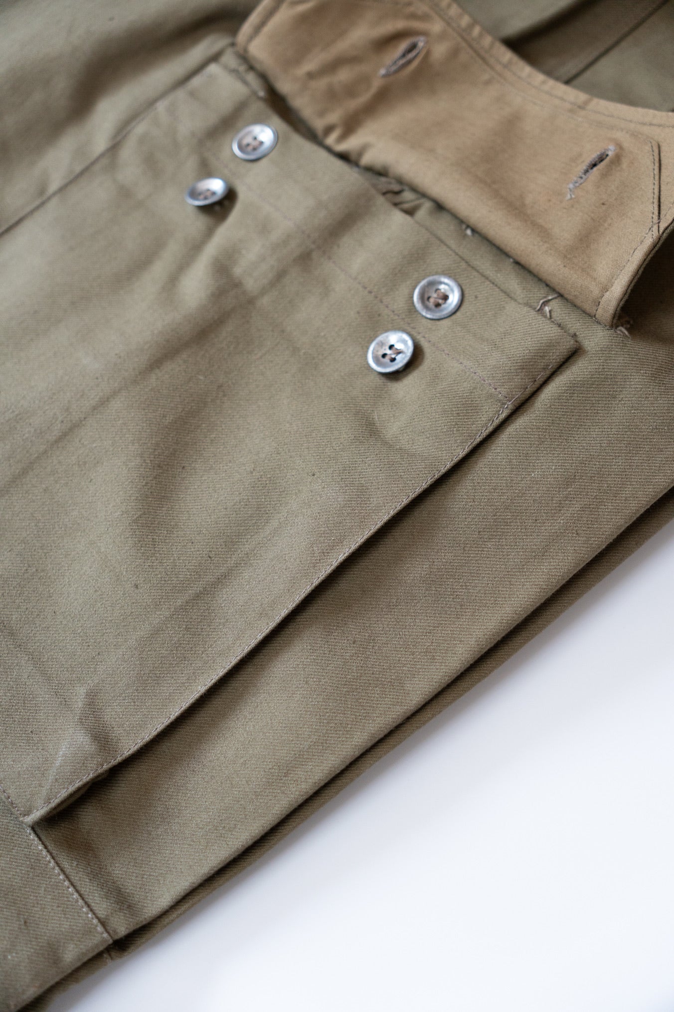 Pantalon de campagne M-47 de l'armée française, modèle ancien, boutons métalliques, taille 33, DEADSTOCK