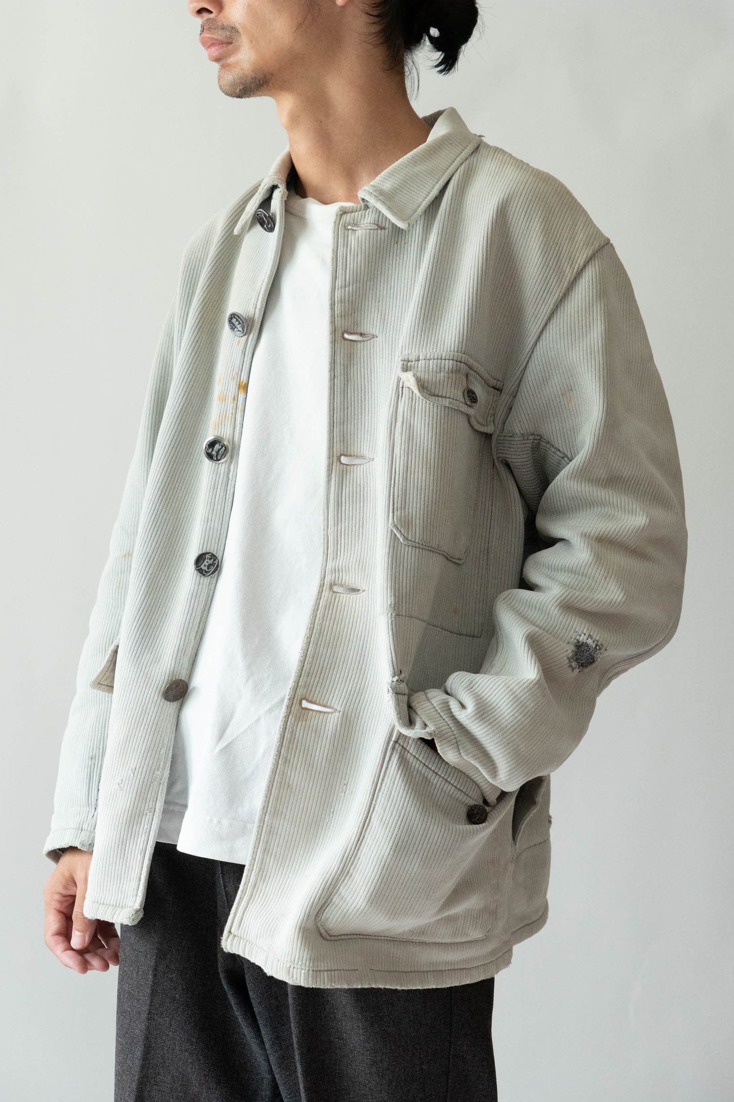 コットンピケ ハンティング ジャケット
