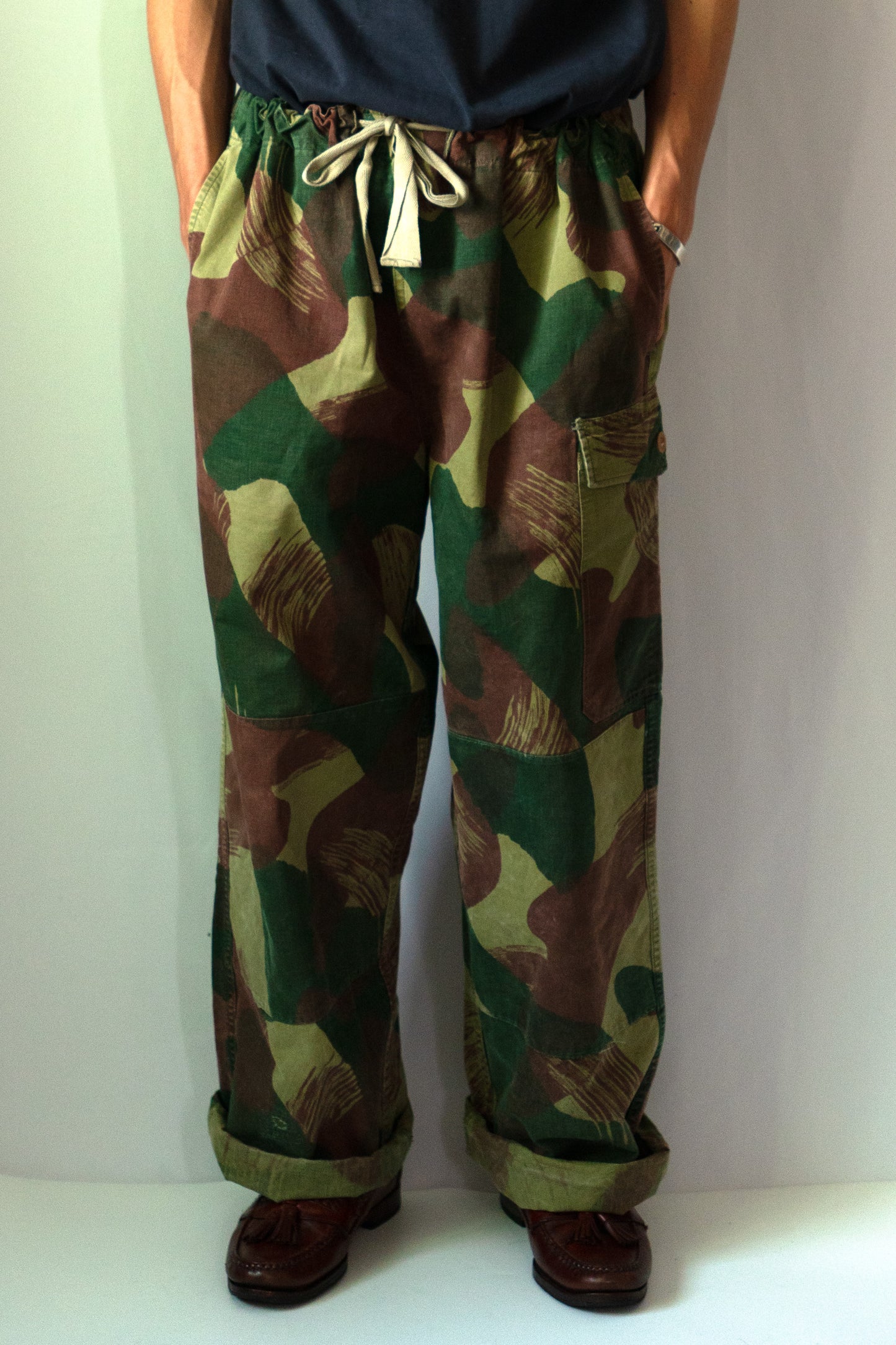 50s Belgian Army Brush Stroke Camoflauge Over Pants Early Model