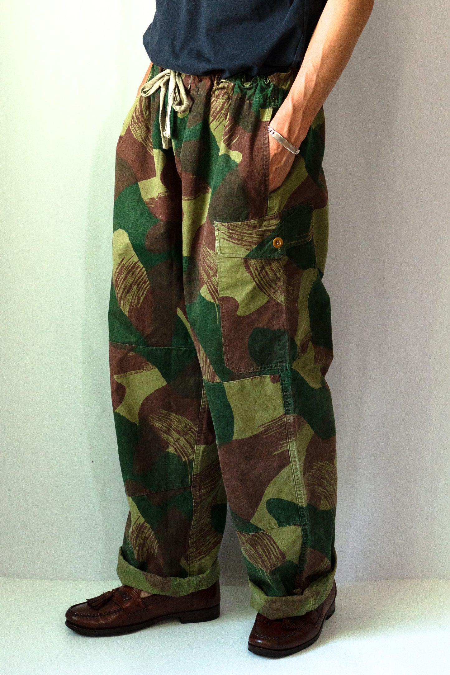 50s Belgian Army Brush Stroke Camoflauge Over Pants Early Model