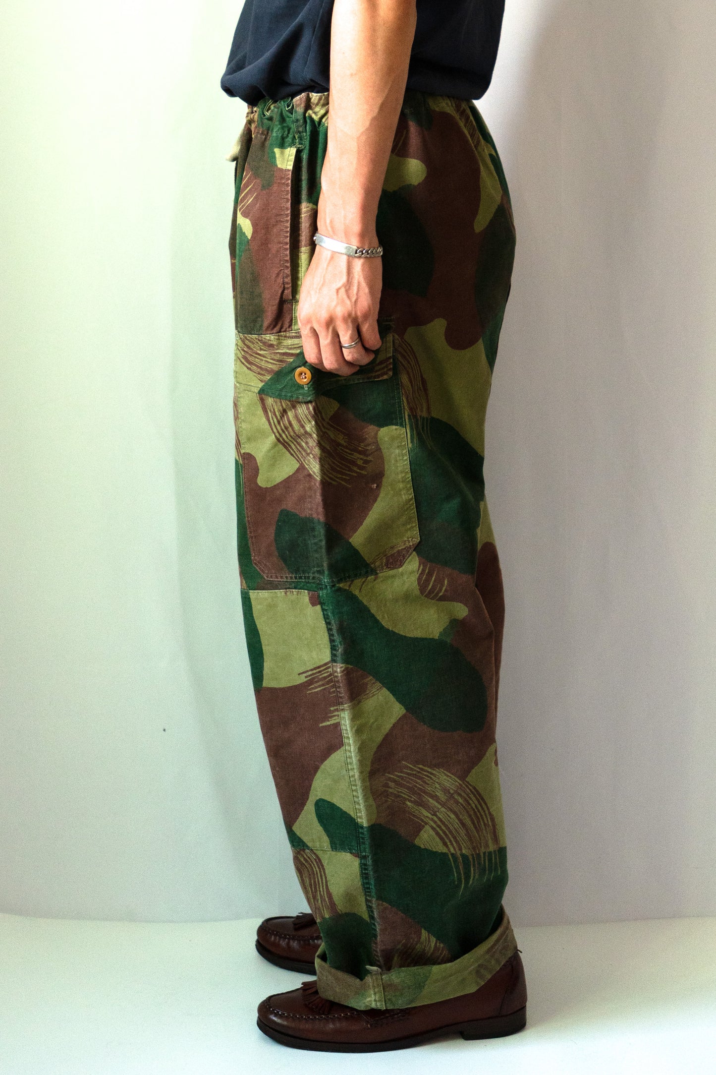 50s Belgian Army Brush Stroke Camoflauge Over Pants Early Model