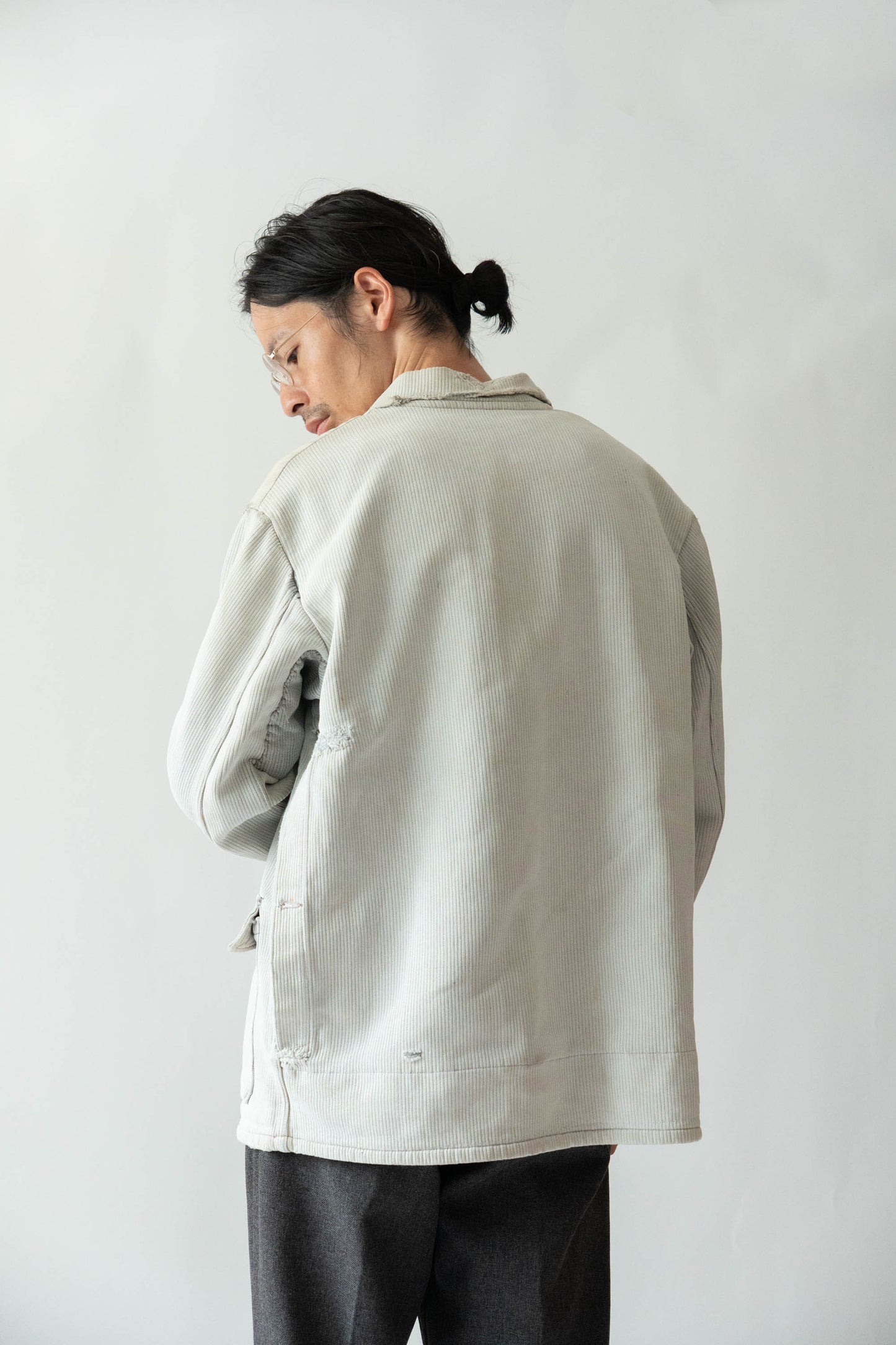 50s LE MONT ST MICHEL COTTON PIQUE HUNTING JACKET