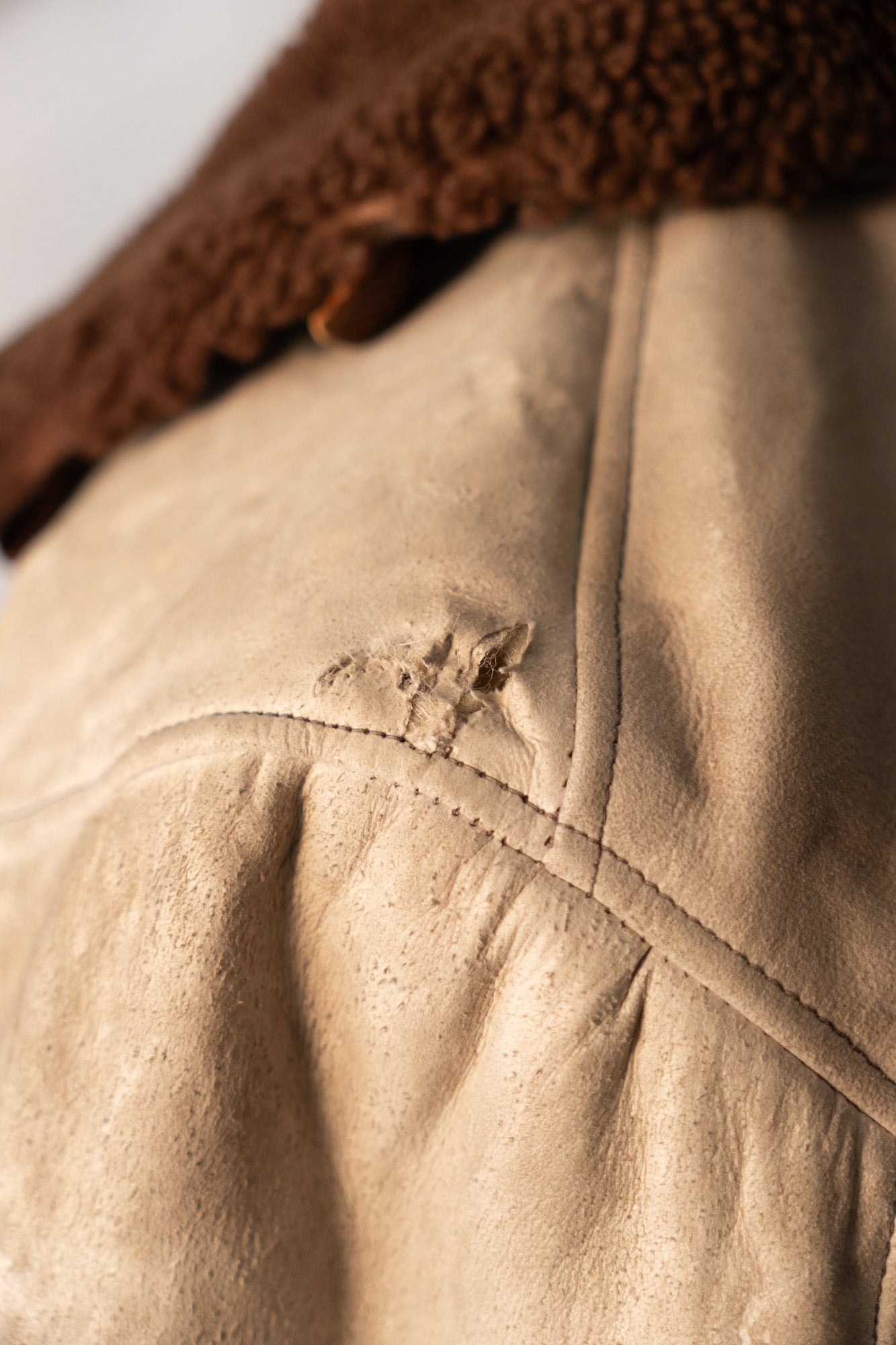 Veste en peau de mouton Kanal de la Luftwaffe allemande des années 40