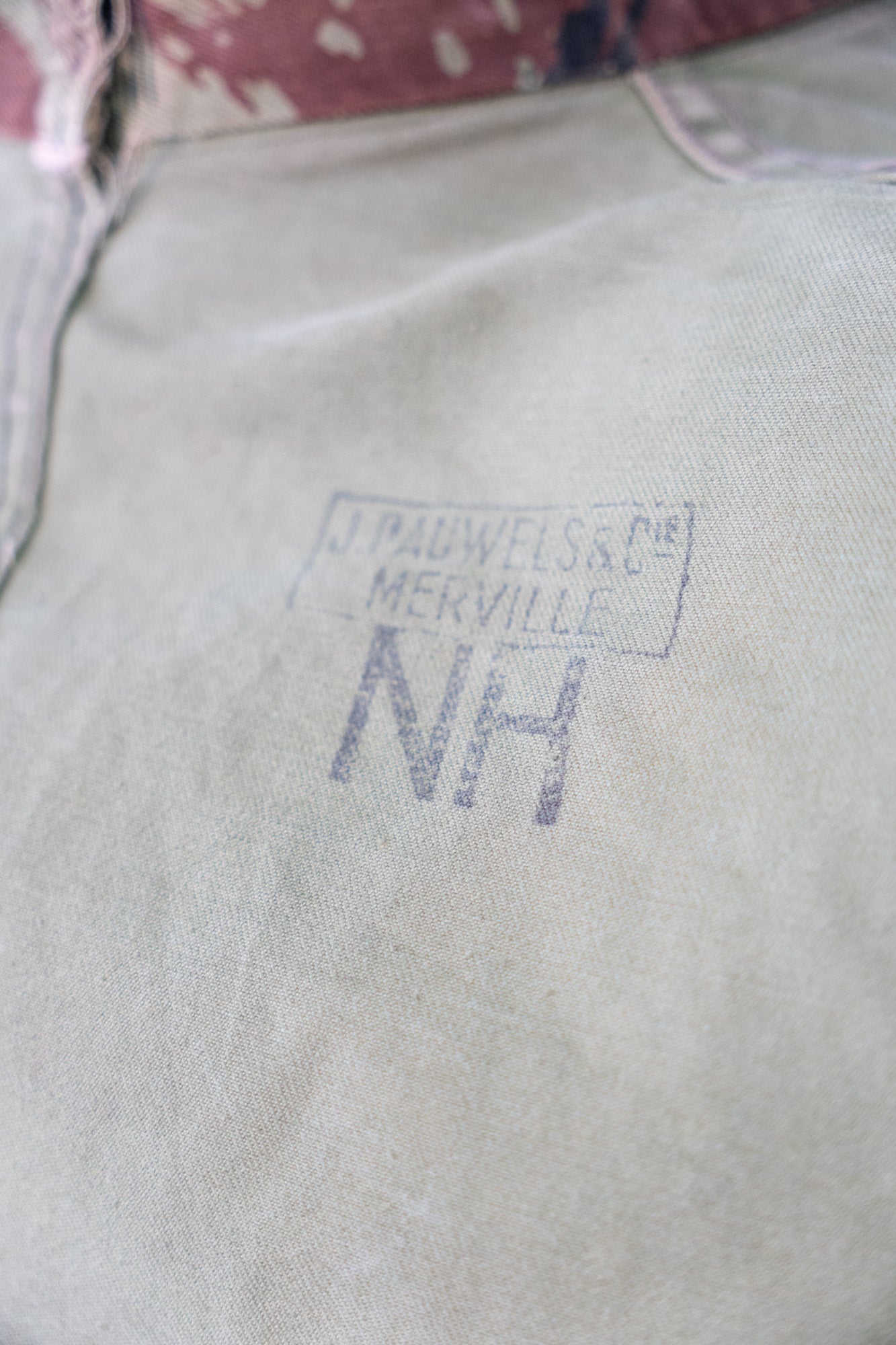 60er Jahre französische Armee TAP47/56 Fallschirmjägerjacke mit Eidechsen-Tarnmuster