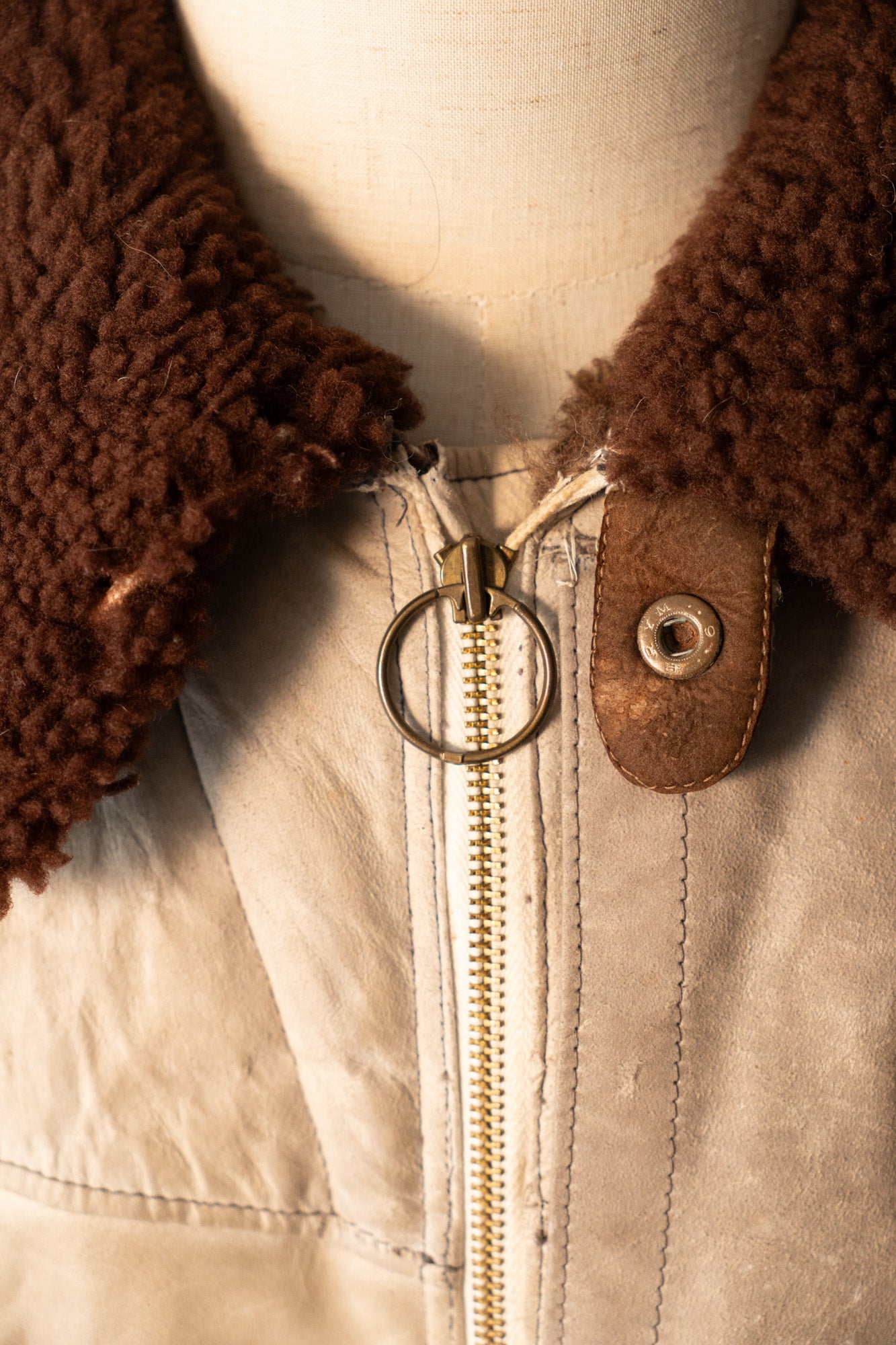 Veste en peau de mouton Kanal de la Luftwaffe allemande des années 40