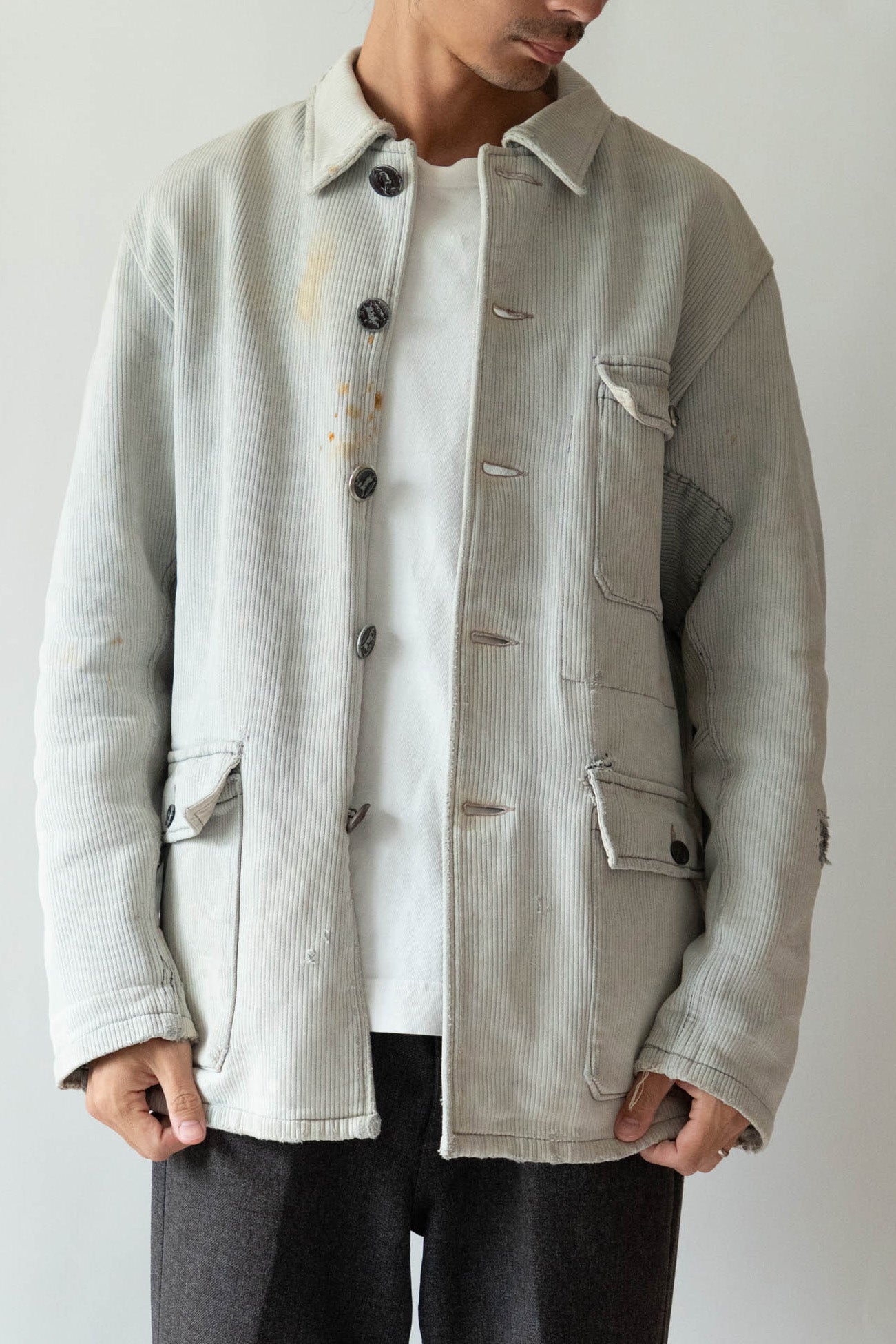 50s LE MONT ST MICHEL COTTON PIQUE HUNTING JACKET