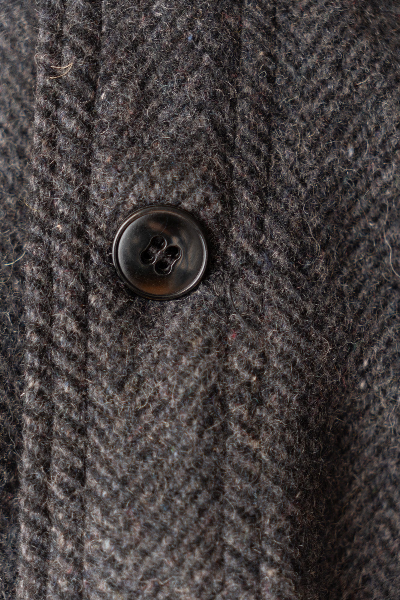 Veste de travail française en laine à chevrons des années 50