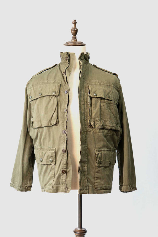 60er Jahre Französische Armee TAP47/56 Fallschirmjägerjacke HBT Modifiziert