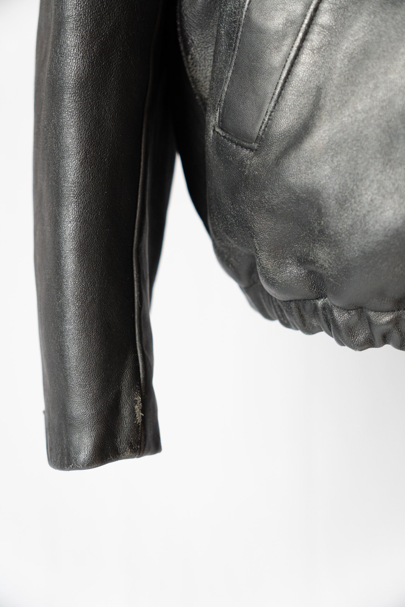 Veste de pilote civile française vintage des années 70 en cuir « GVF »