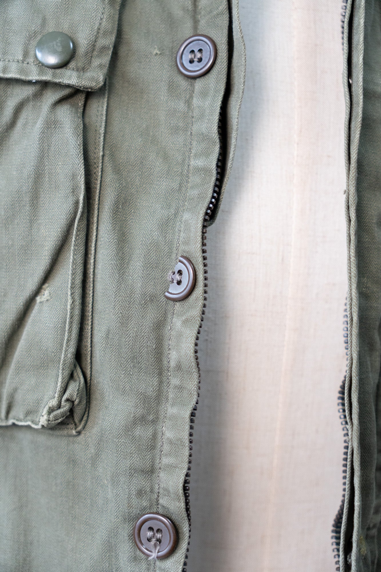 Veste de parachutiste TAP47/56 de l'armée française des années 60, HBT modifiée