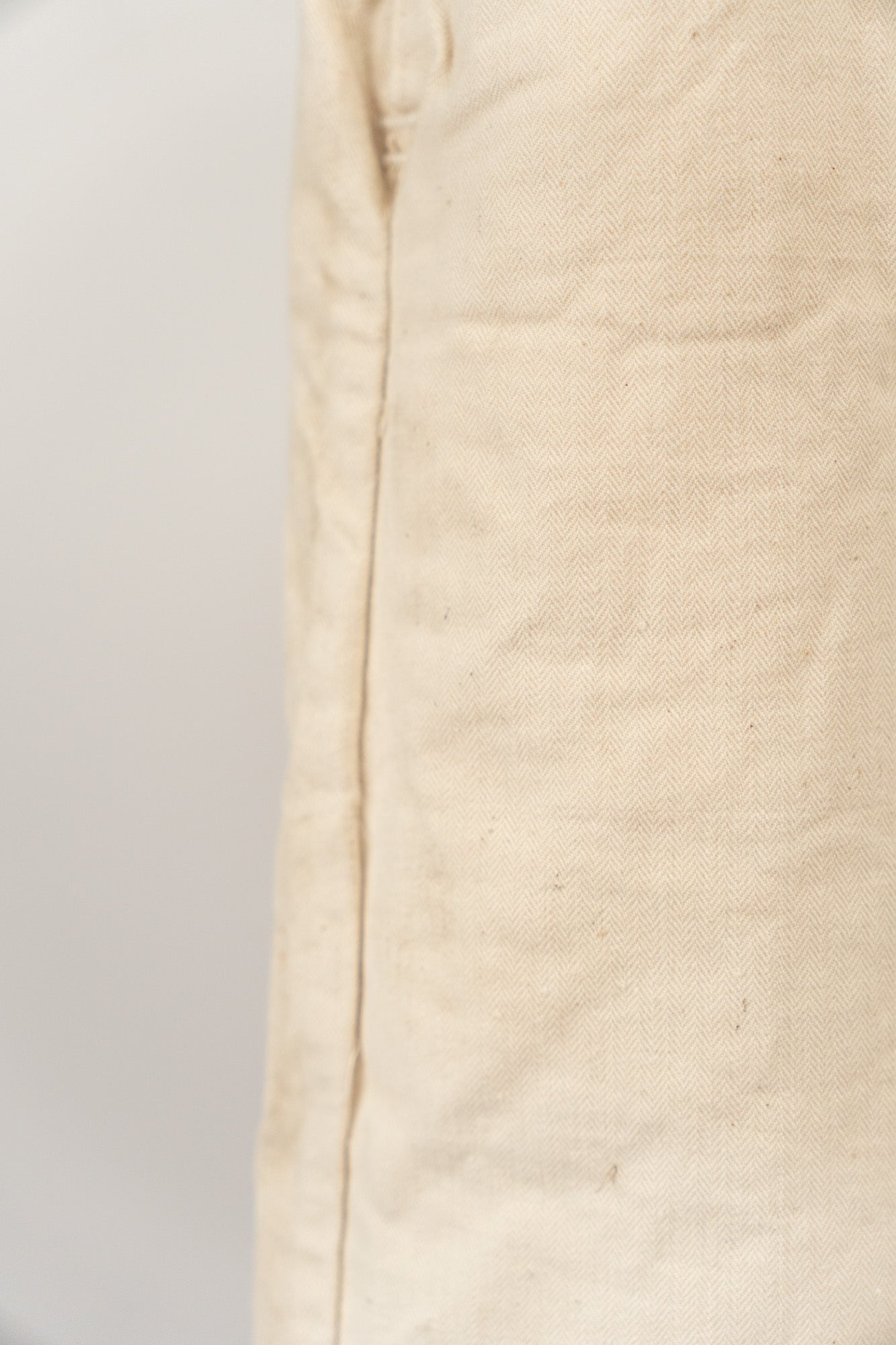 20er Jahre französische Armee Baumwoll-HBT-Bourgeron-Hose DEADSTOCK