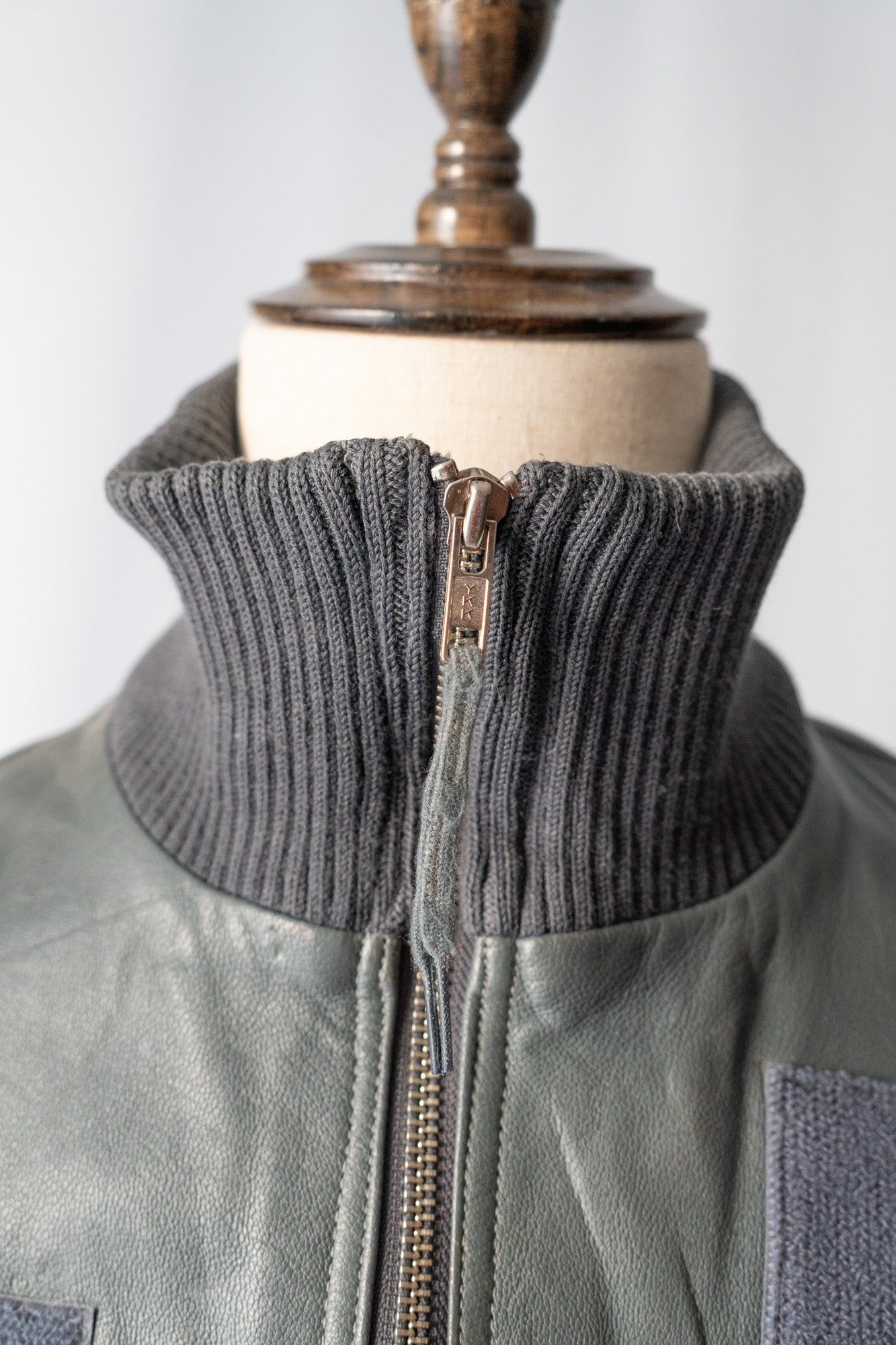 Veste de pilote en cuir de chèvre BLW ouest-allemande des années 90