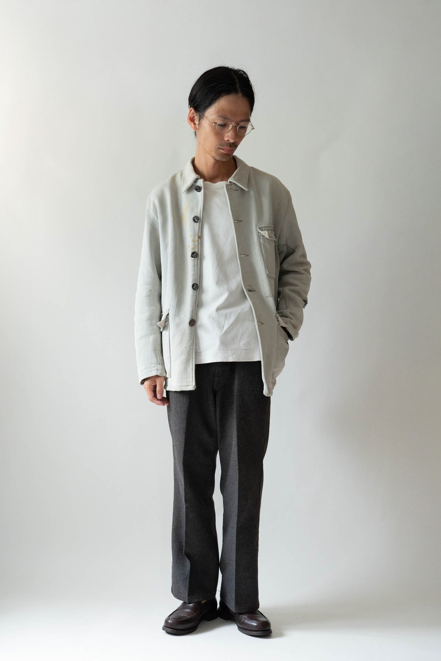 50s LE MONT ST MICHEL COTTON PIQUE HUNTING JACKET