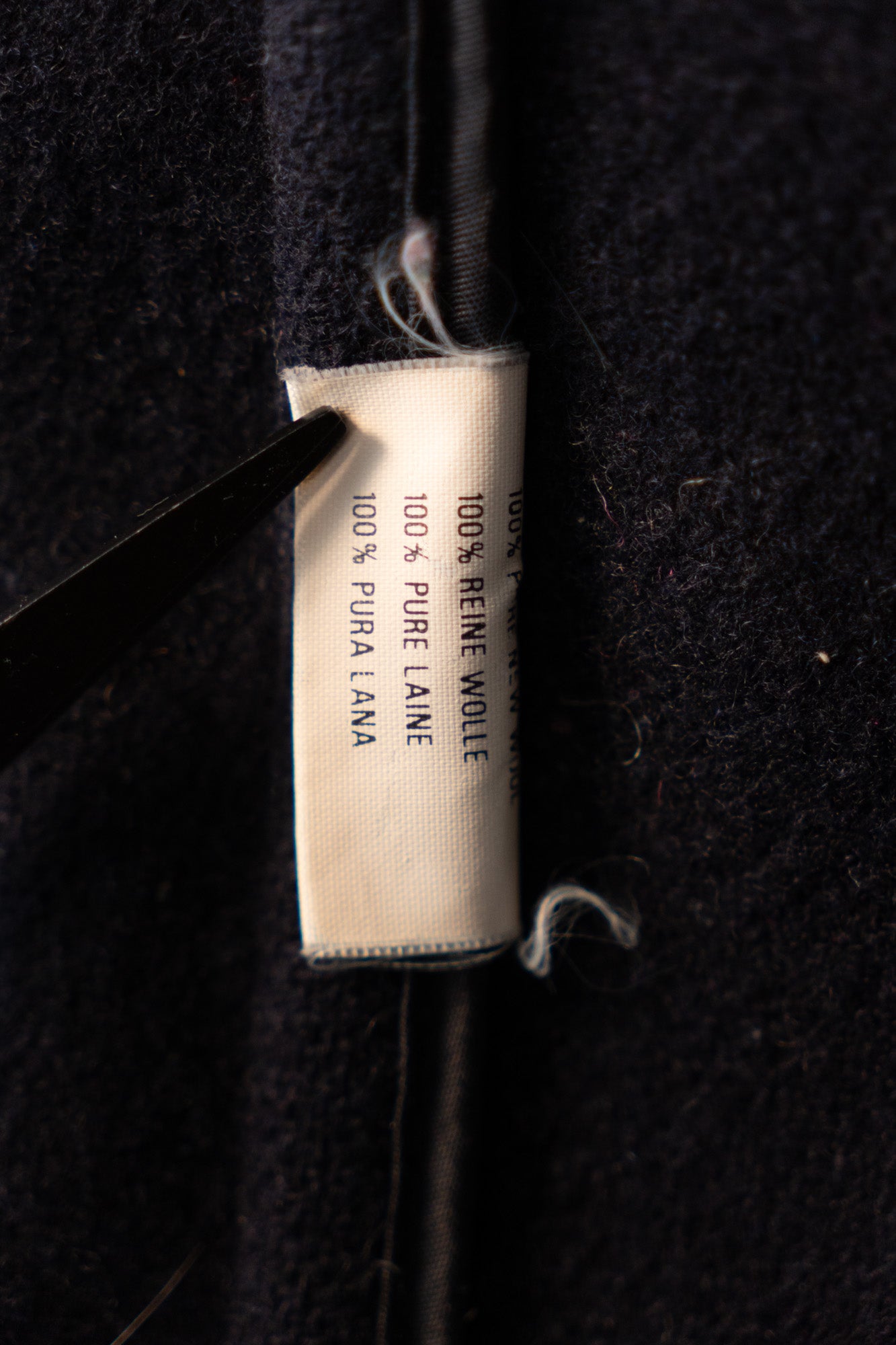 Manteau duffle-coat en laine à chevrons Invertere des années 90