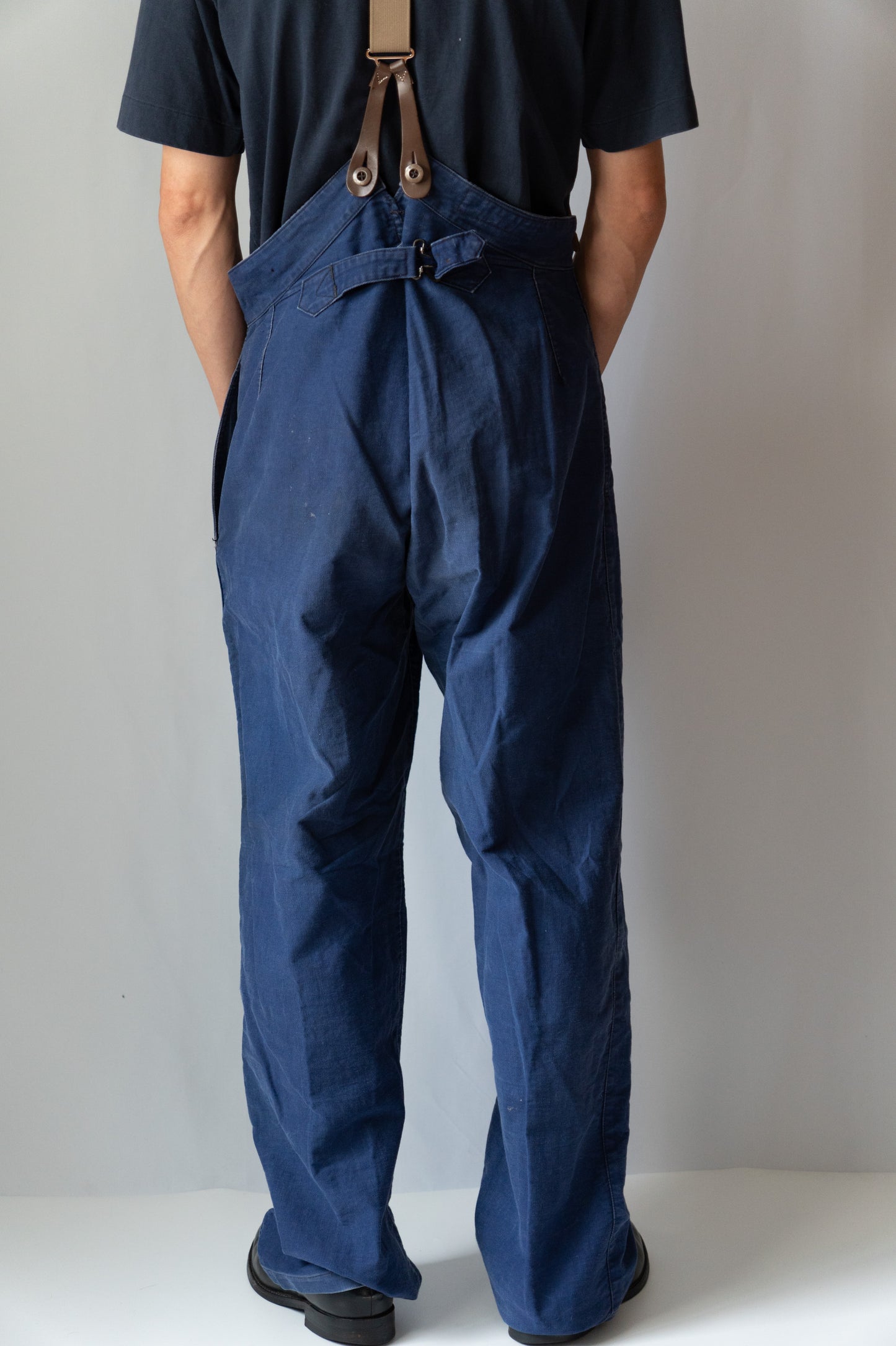 Pantalon de travail français en sergé de coton des années 40 « Saint-Georges »