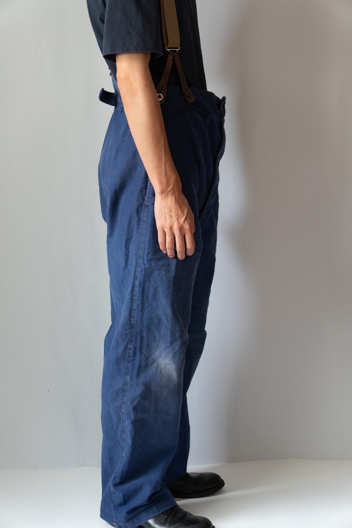 Pantalon de travail français en sergé de coton des années 40 « Saint-Georges »