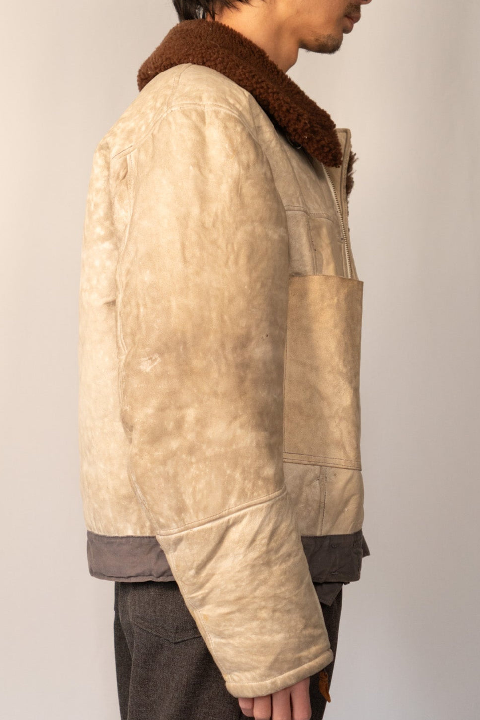 Veste en peau de mouton Kanal de la Luftwaffe allemande des années 40