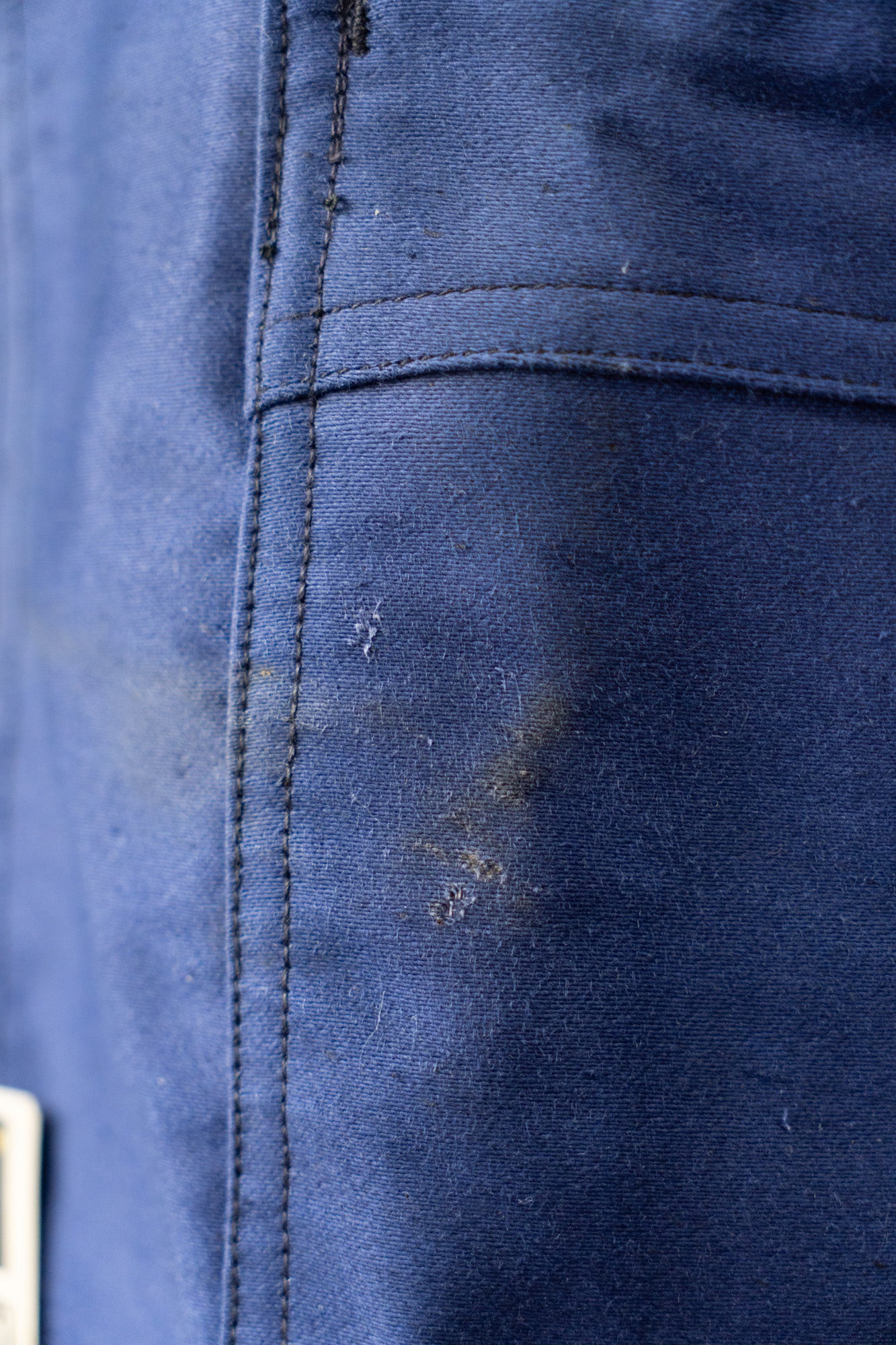 Veste en moleskine bleue Vulcain French Work des années 40 - DEADSTOCK