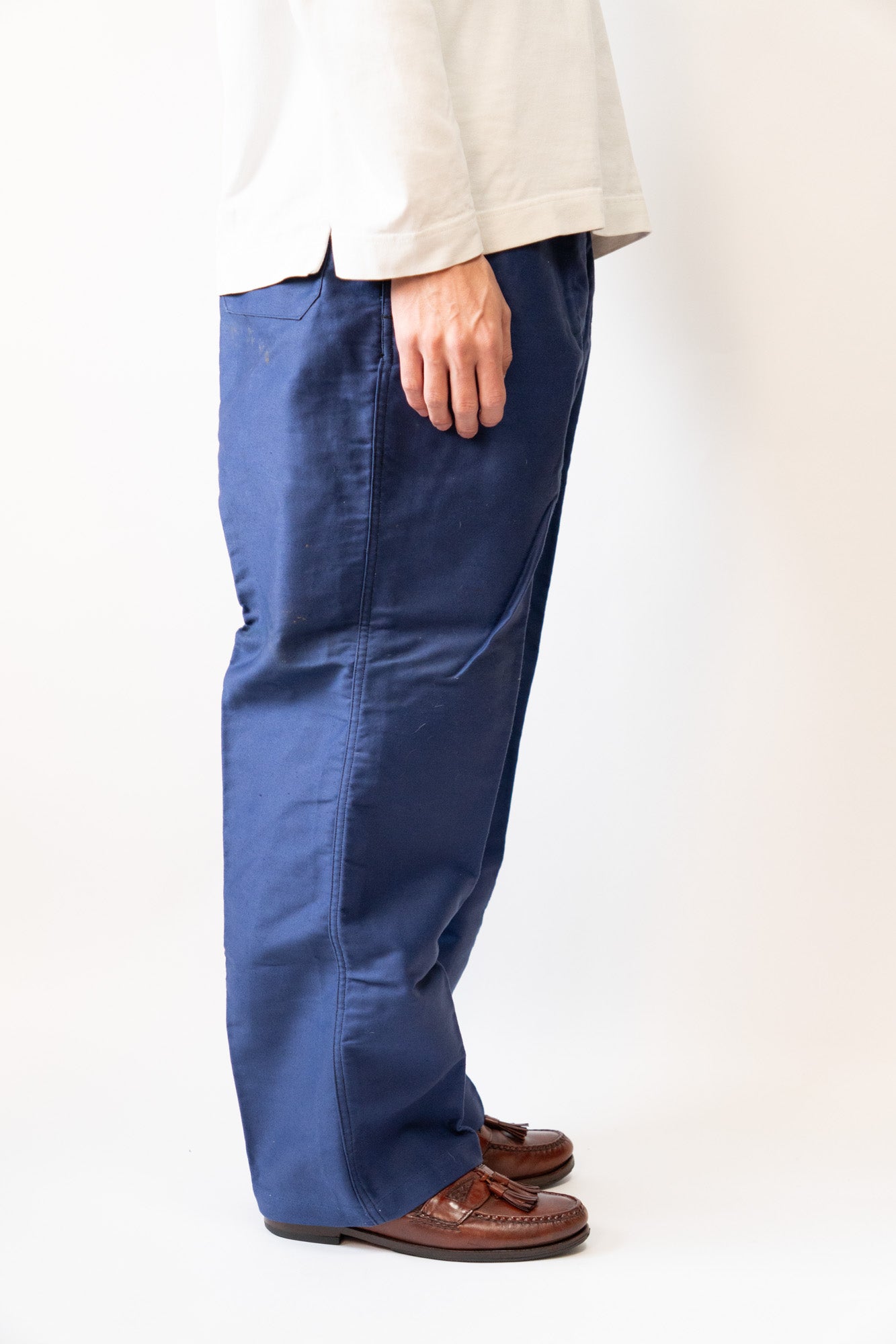 Veste en moleskine bleue Vulcain des années 40, DEAD STOCK