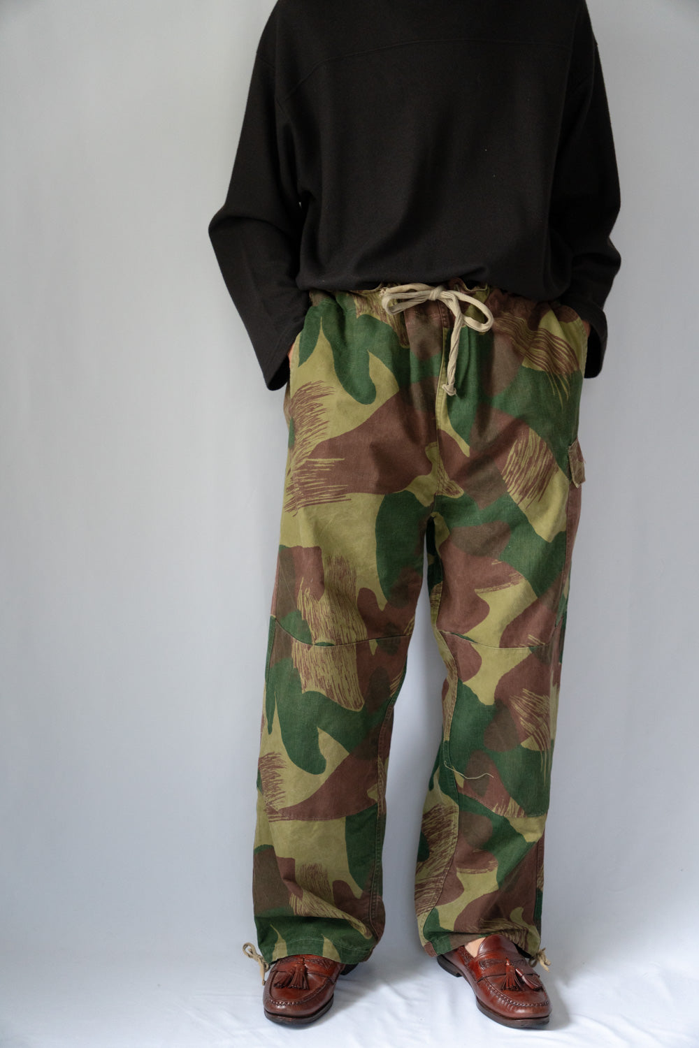 50er Jahre Belgische Armee Brush Stroke Camouflage Over Trousers Frühes Modell „Größe 2”