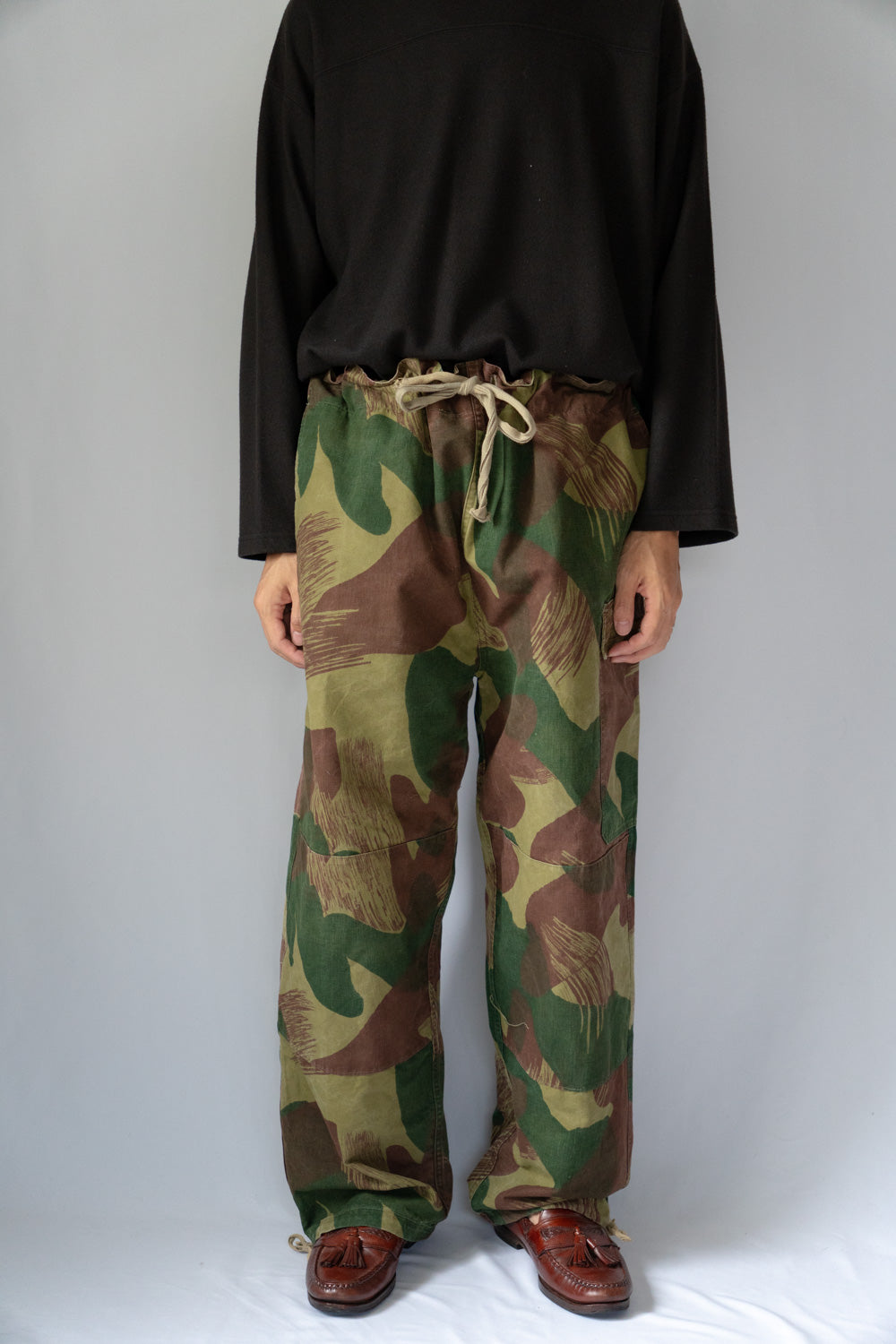 50er Jahre Belgische Armee Brush Stroke Camouflage Over Trousers Frühes Modell „Größe 2”