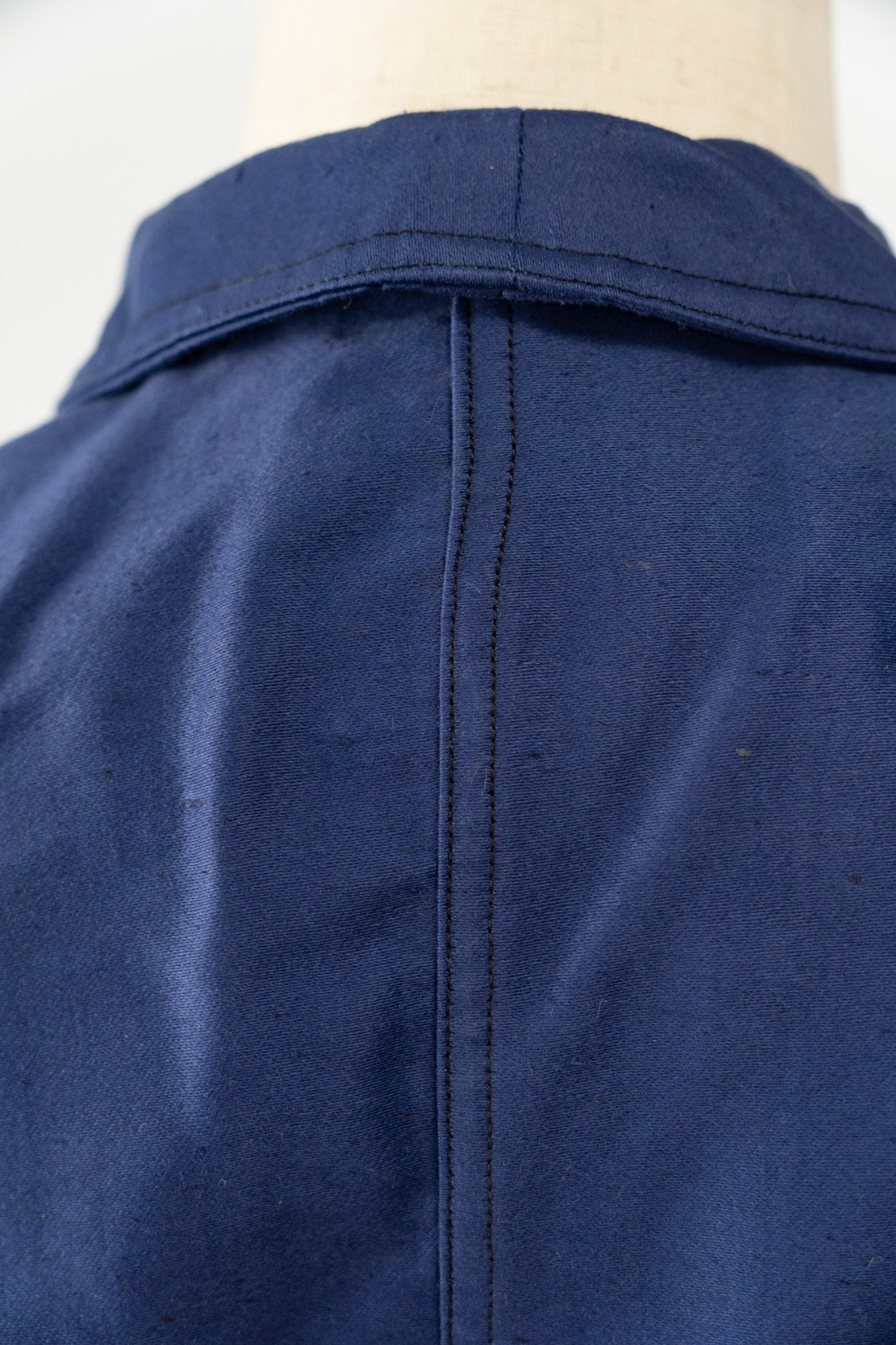 Veste en moleskine bleue Vulcain French Work des années 40 - DEADSTOCK