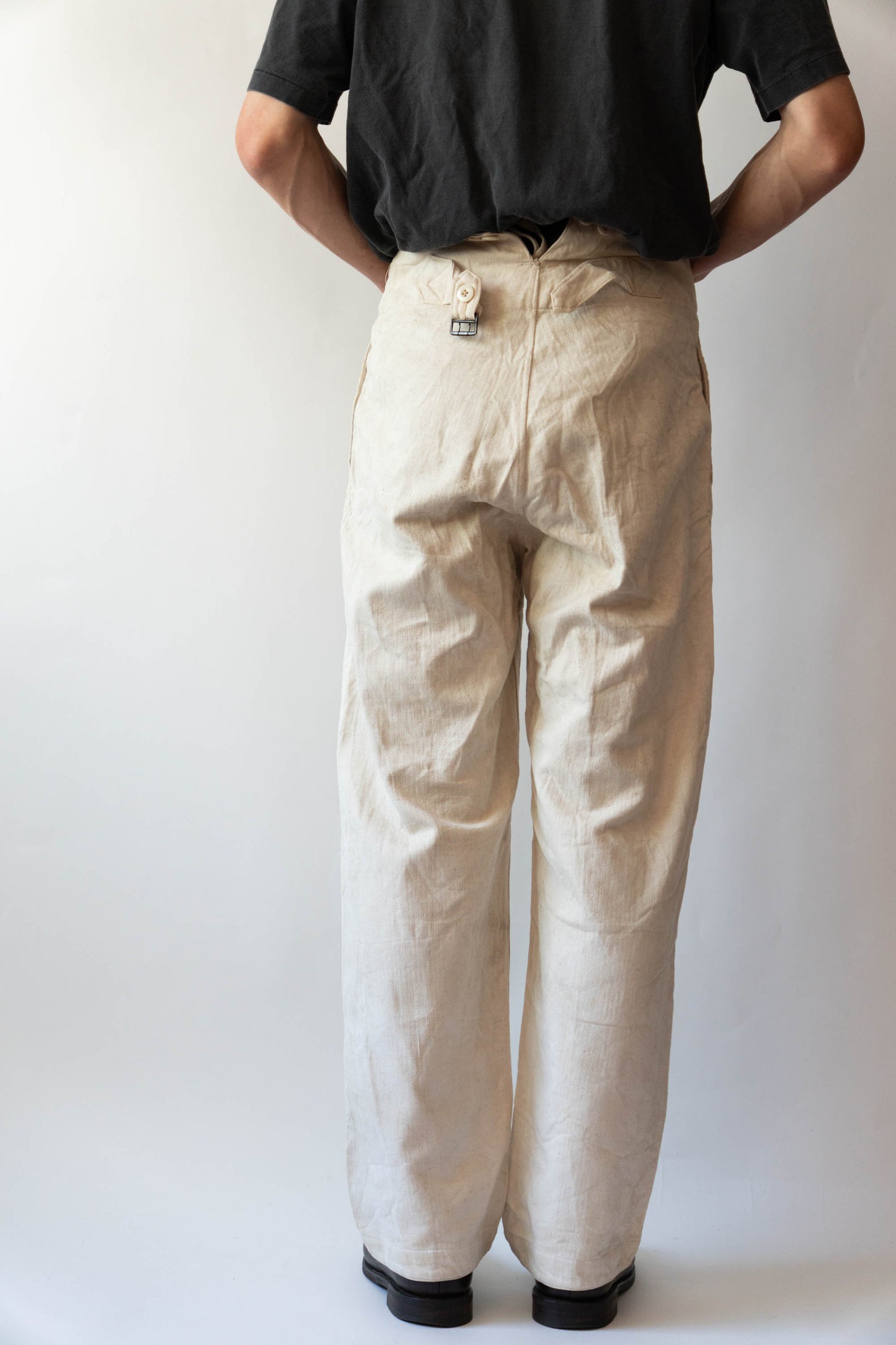 40s GERMAN KRIEGSMARINE DRILLICH HBT LINEN TROUSER