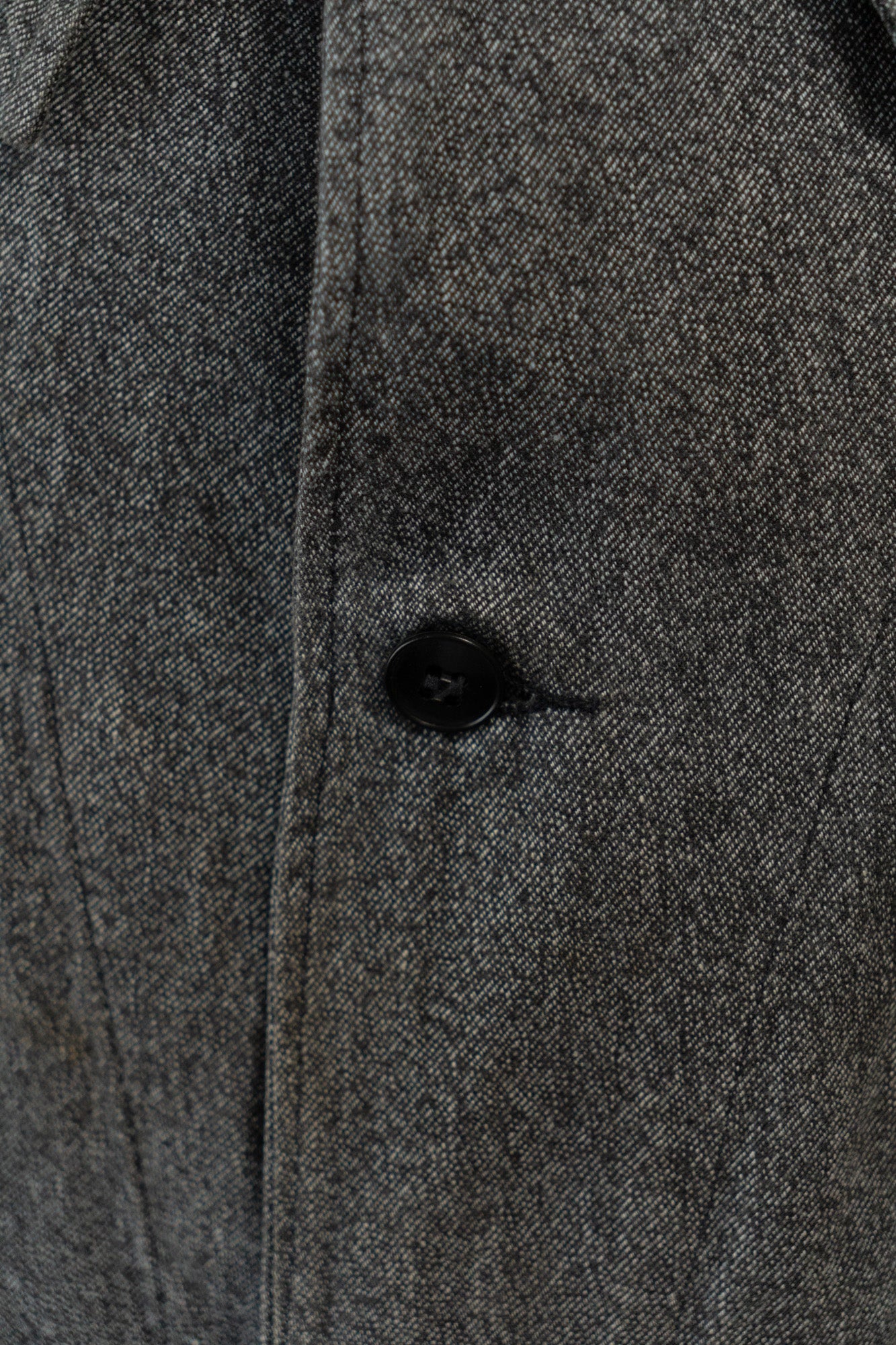 Manteau d'atelier en chambray noir vintage français des années 50