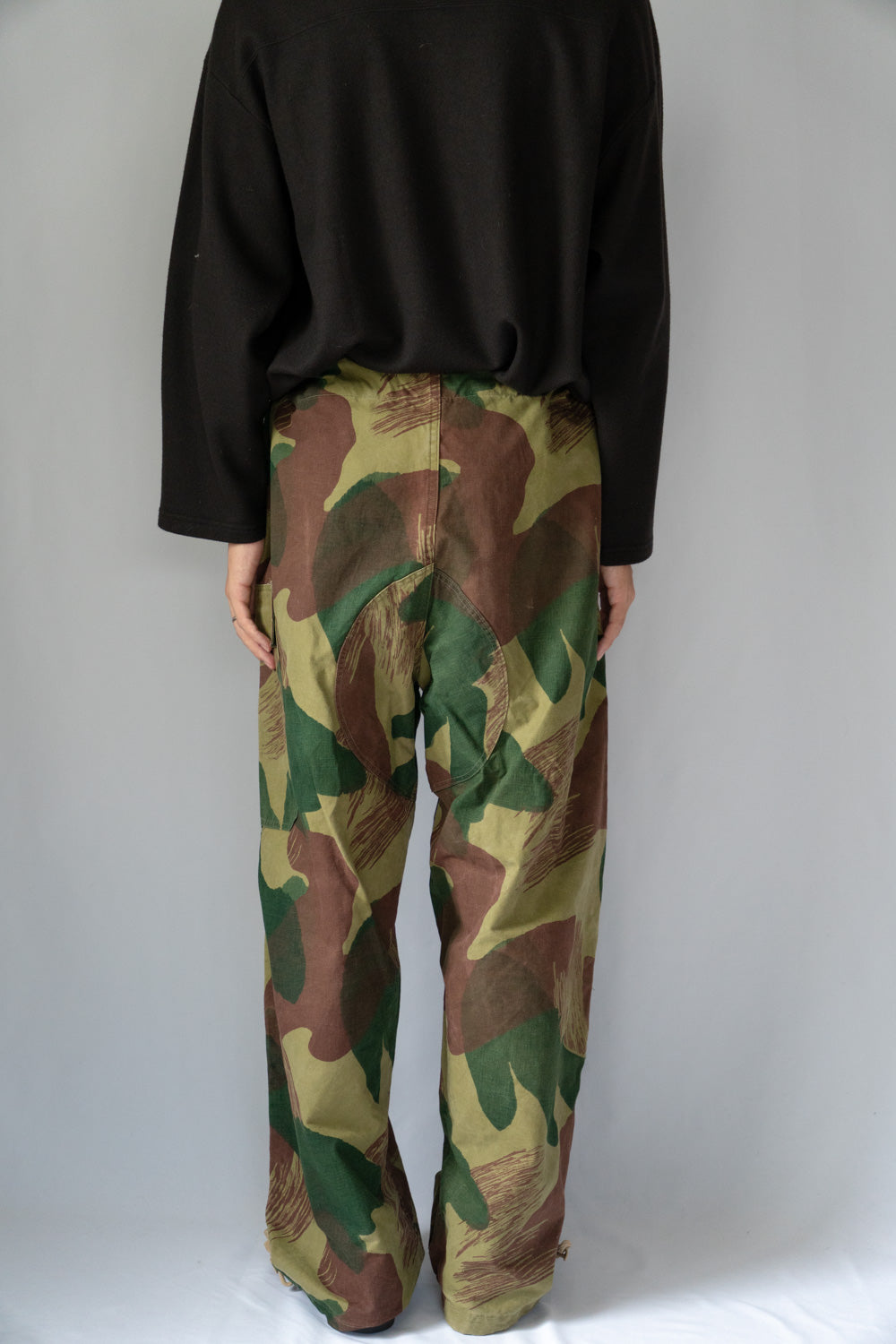 50er Jahre Belgische Armee Brush Stroke Camouflage Over Trousers Frühes Modell „Größe 2”