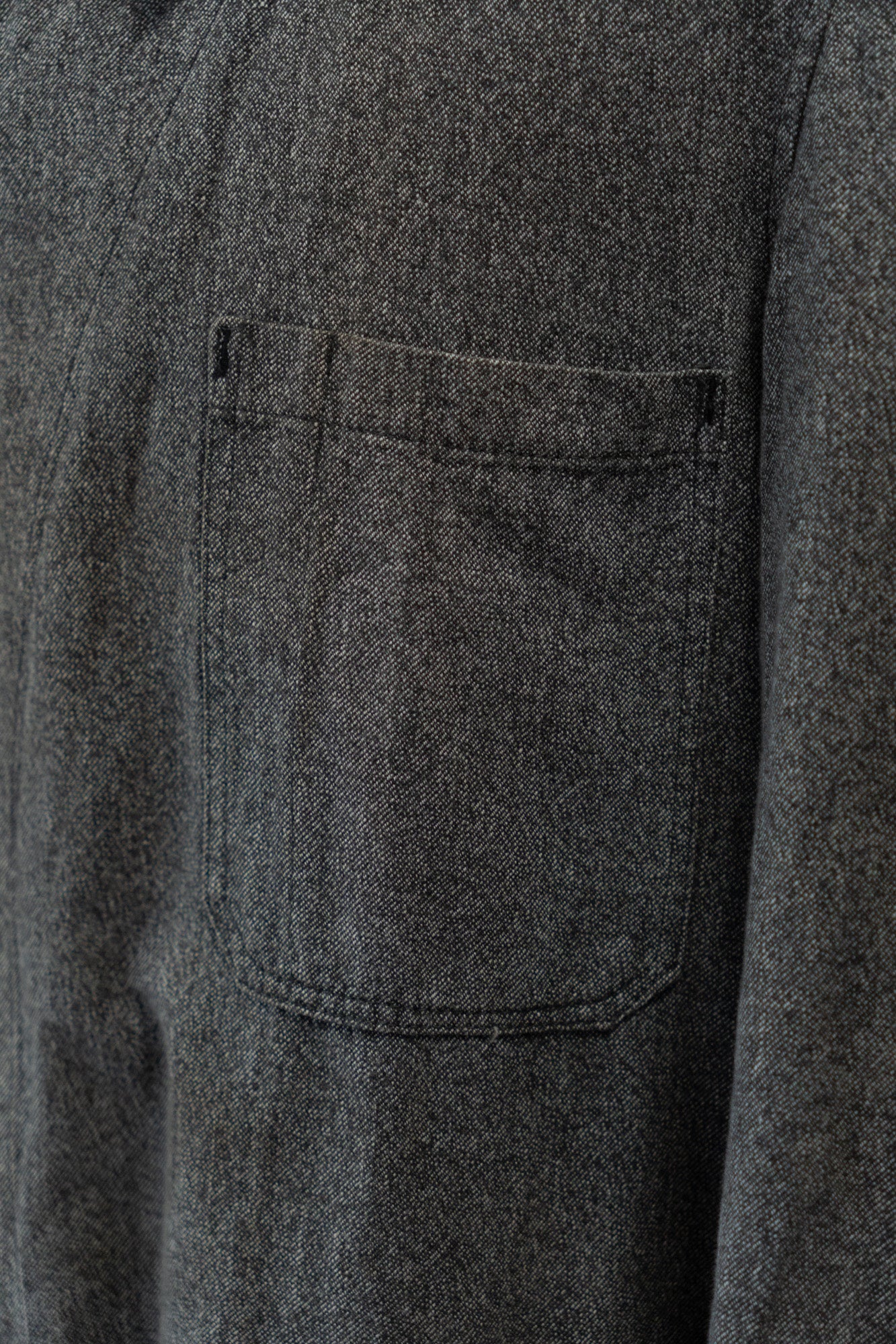 Manteau d'atelier en chambray noir vintage français des années 50