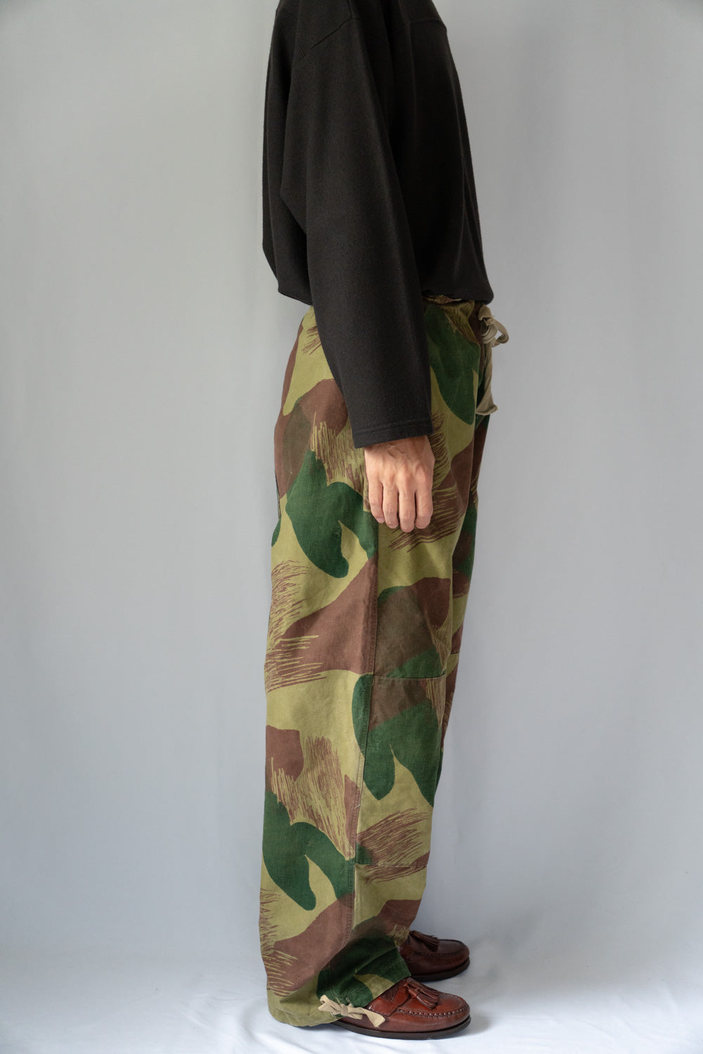 50er Jahre Belgische Armee Brush Stroke Camouflage Over Trousers Frühes Modell „Größe 2”